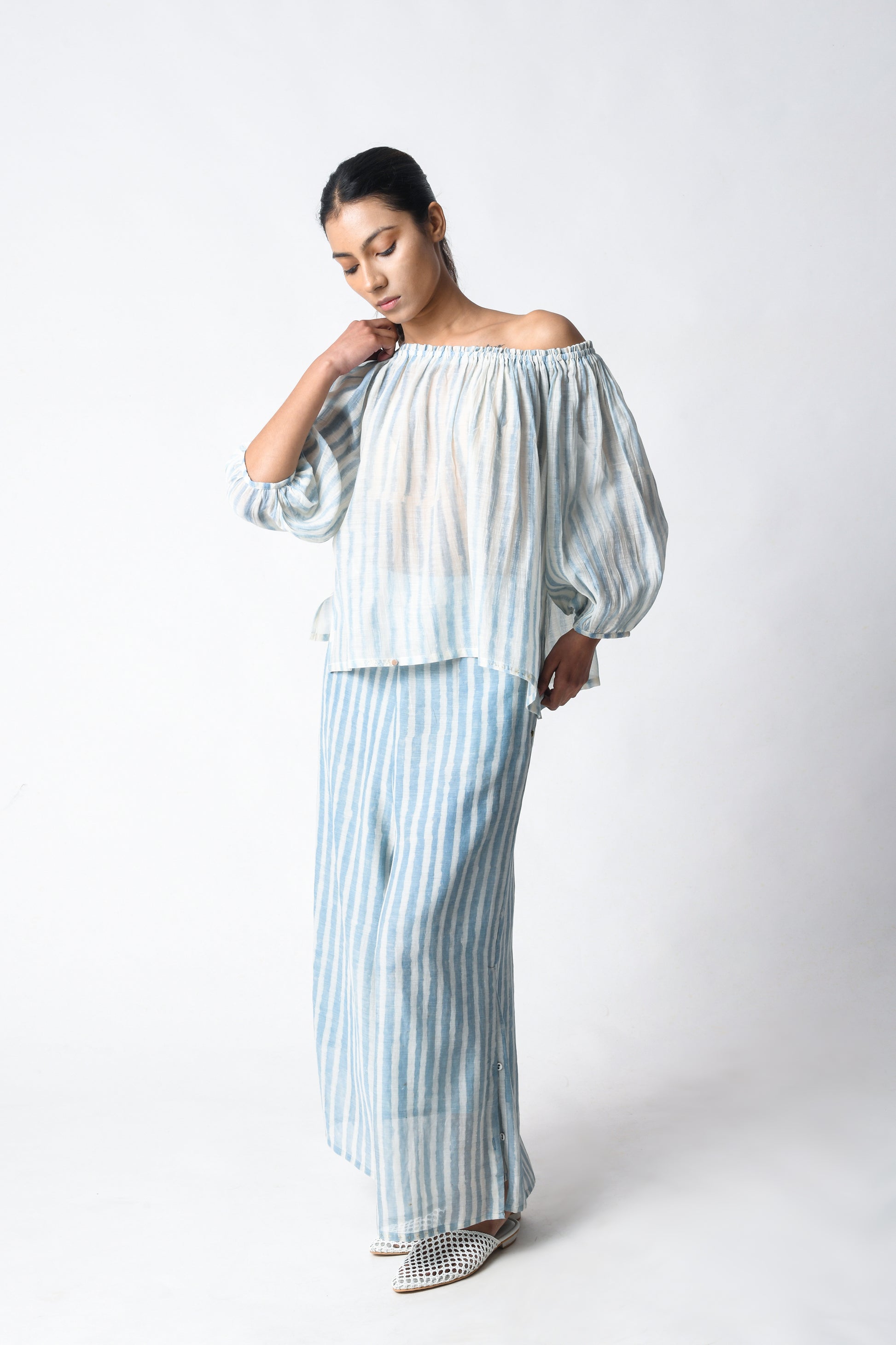 SKY OFF-SHOULDER CO-ORD SET