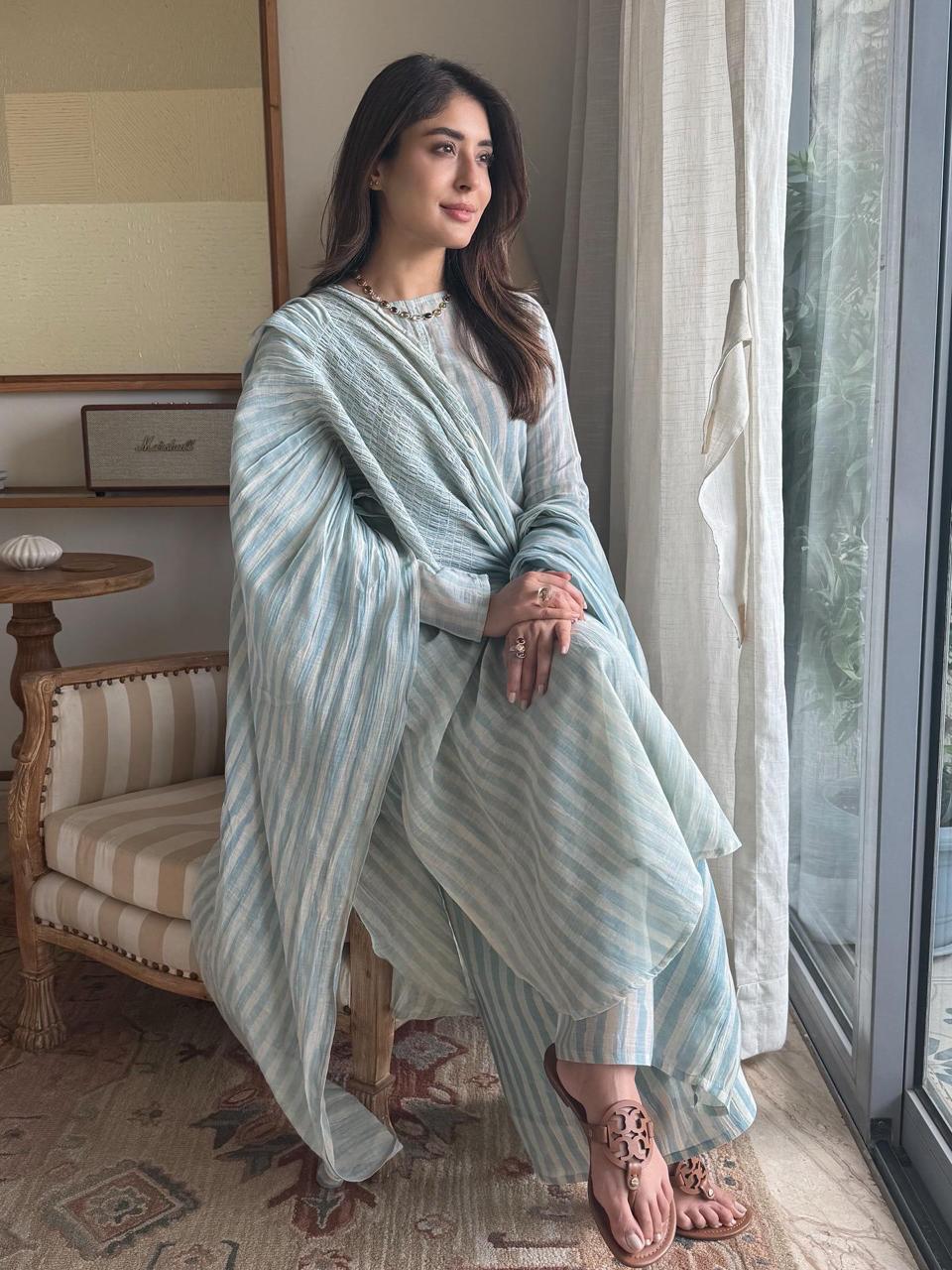 SKY DUPATTA SET