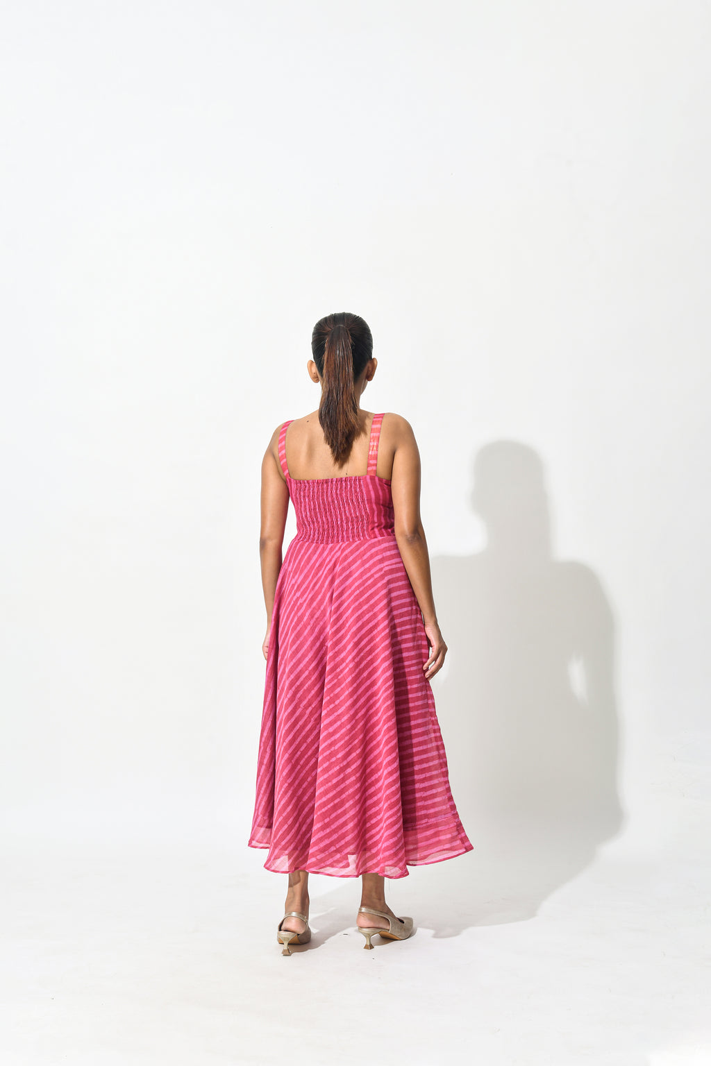 ROSE CHANDERI COCKTAIL DRESS