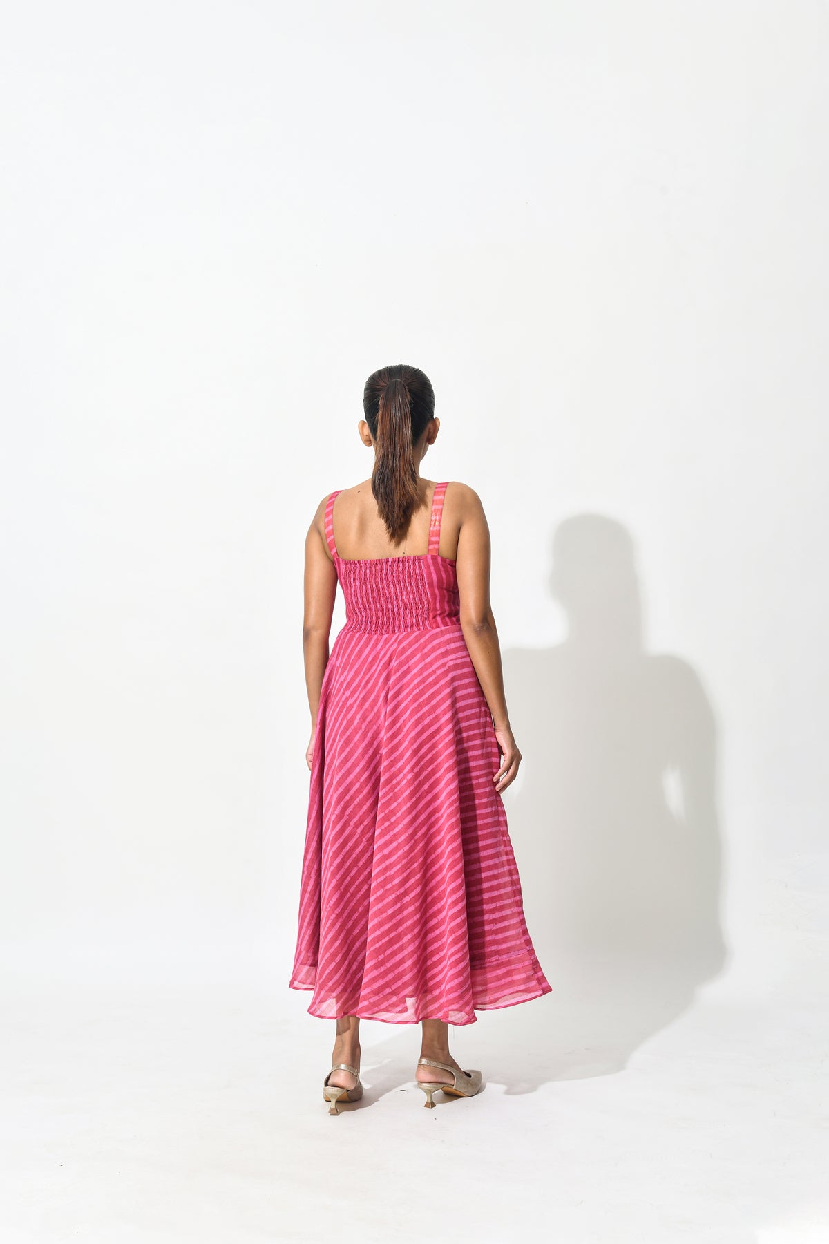 ROSE CHANDERI COCKTAIL DRESS