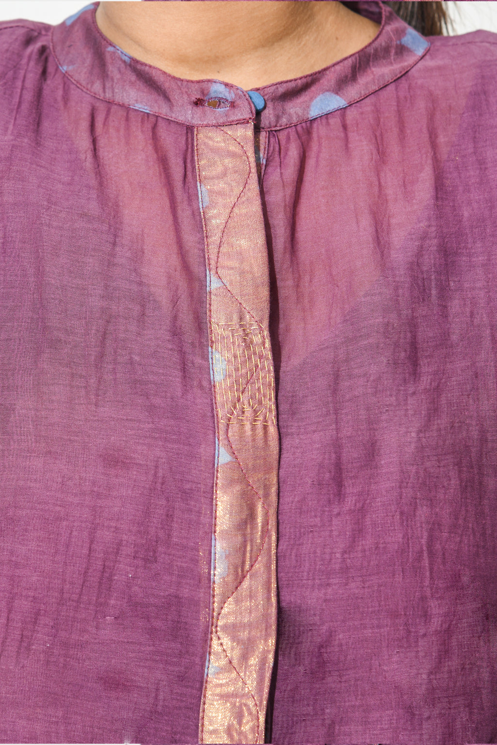 REGAL WINE ANAARKALI DRESS WITH YOKE