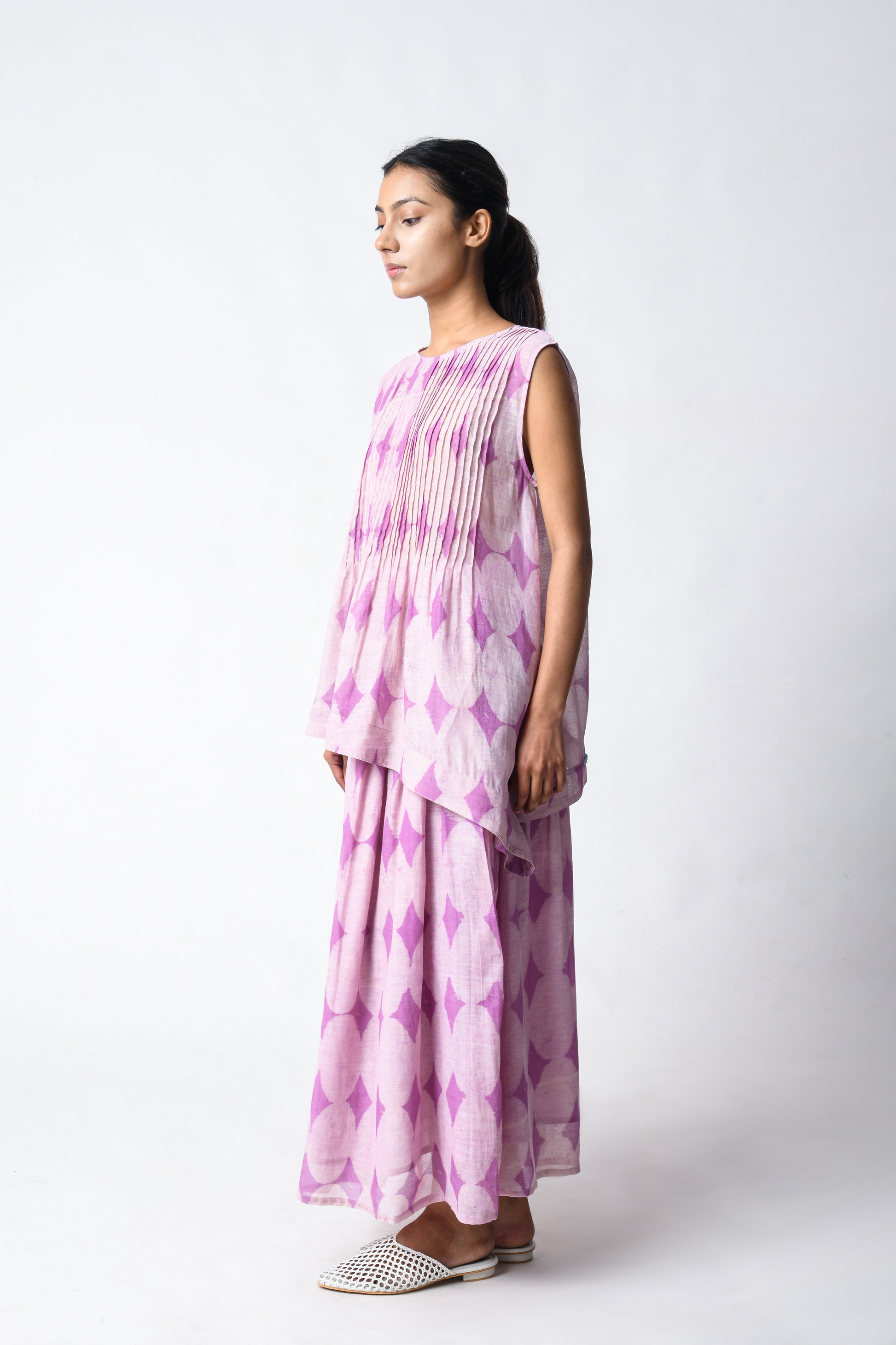 PINTUCK PLUM CORD SET