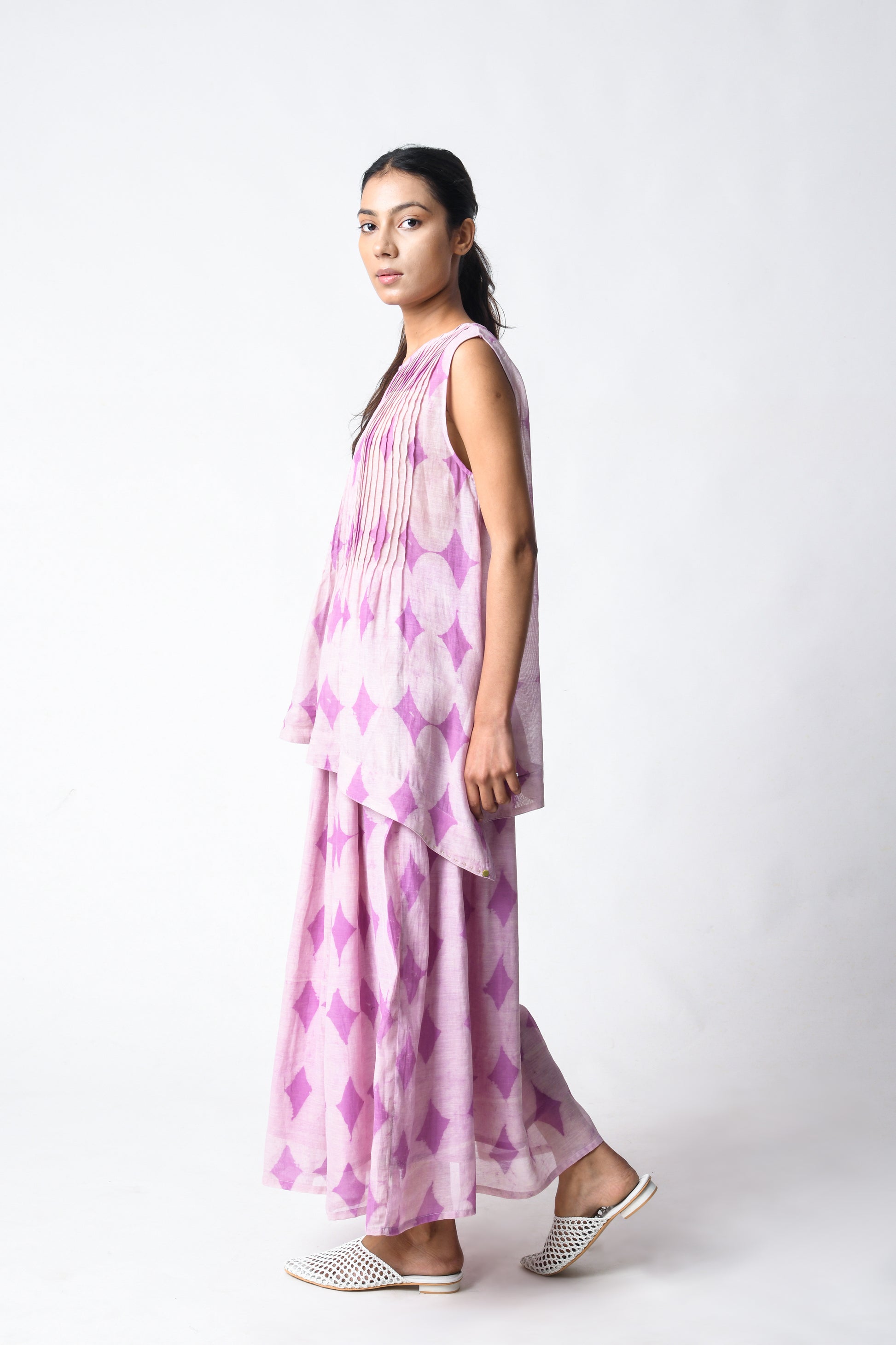 PINTUCK PLUM CORD SET