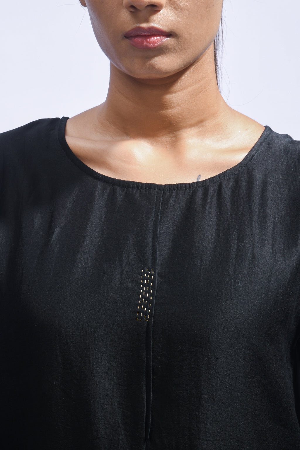 Black Silk Kurta & Pants Set