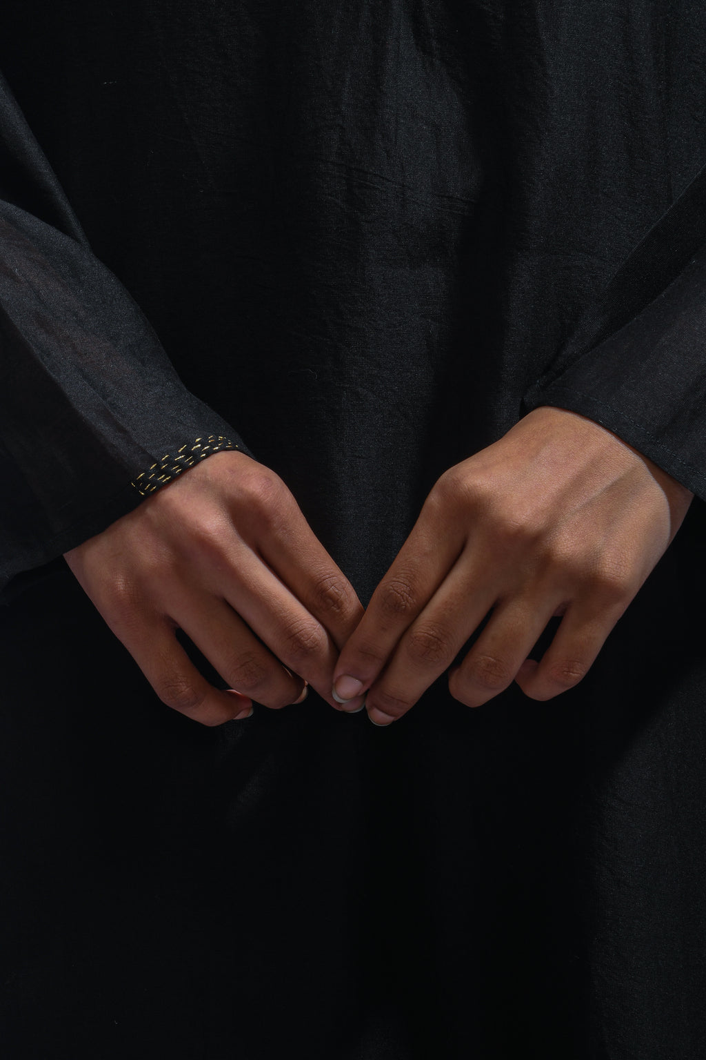 Black Silk Kurta & Pants Set