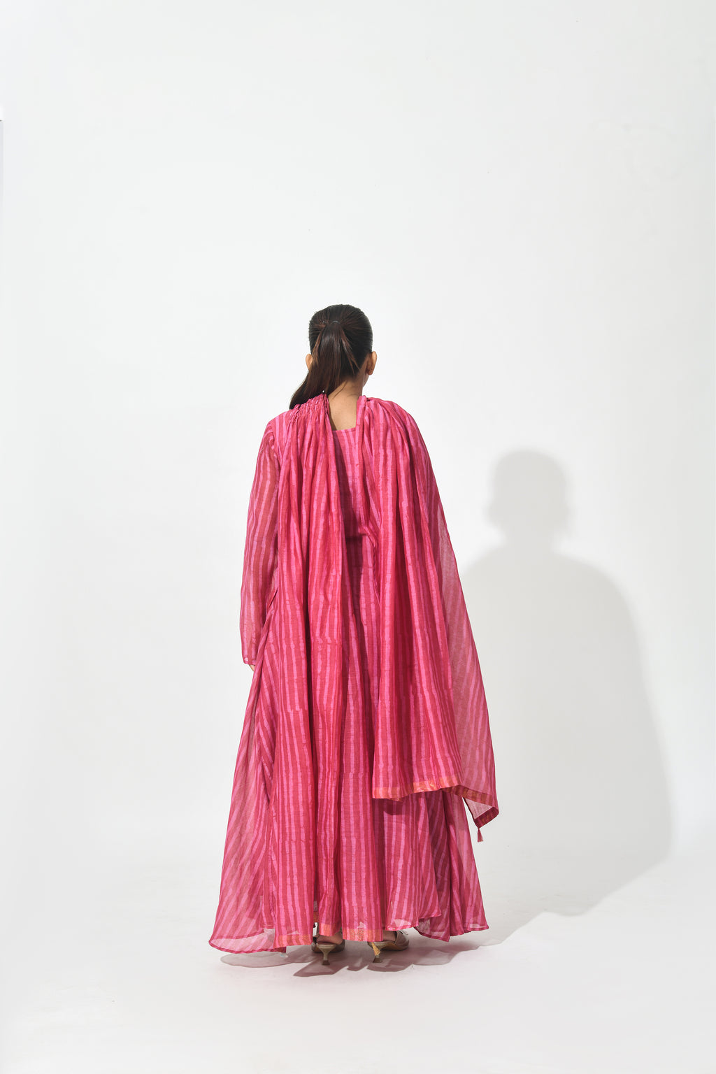 ROSE ANARKALI DRESS WITH DUPATTA