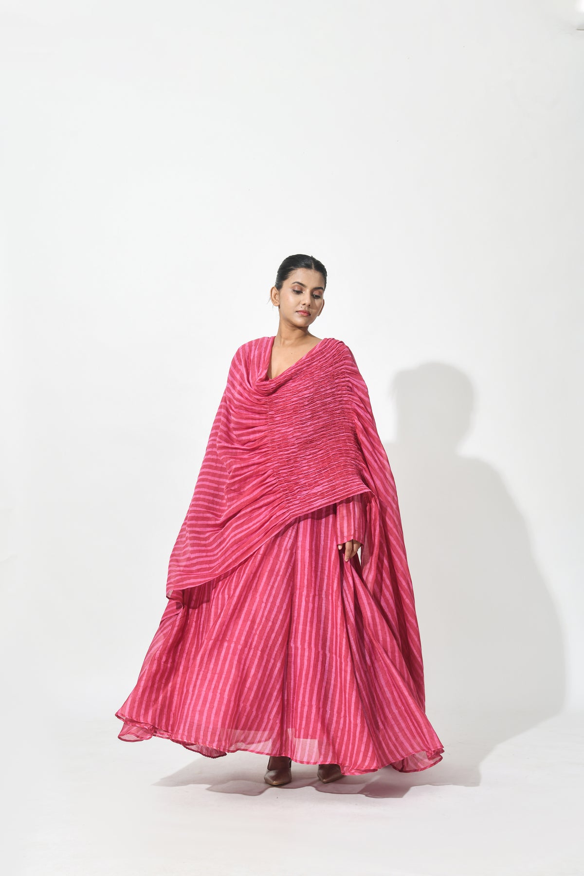 ROSE ANARKALI DRESS WITH DUPATTA