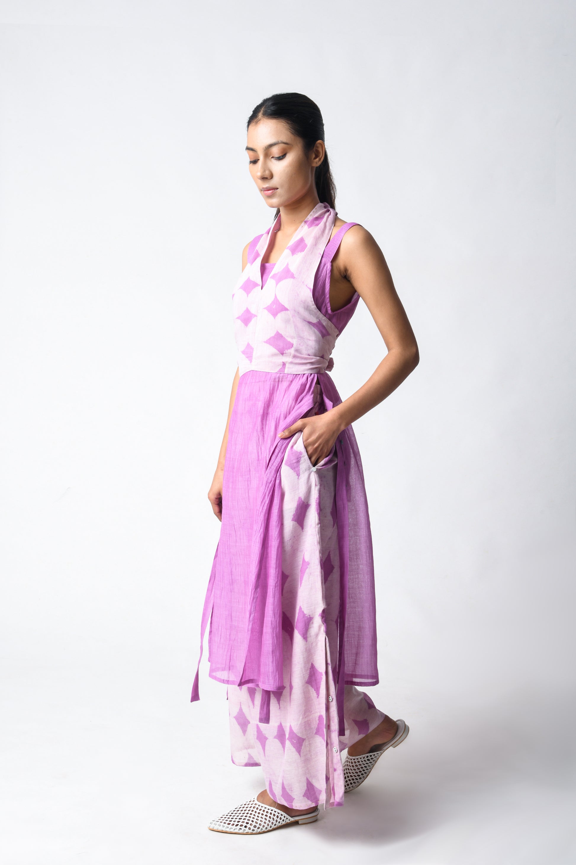 TIE-WRAP PLUM CO-ORD SET