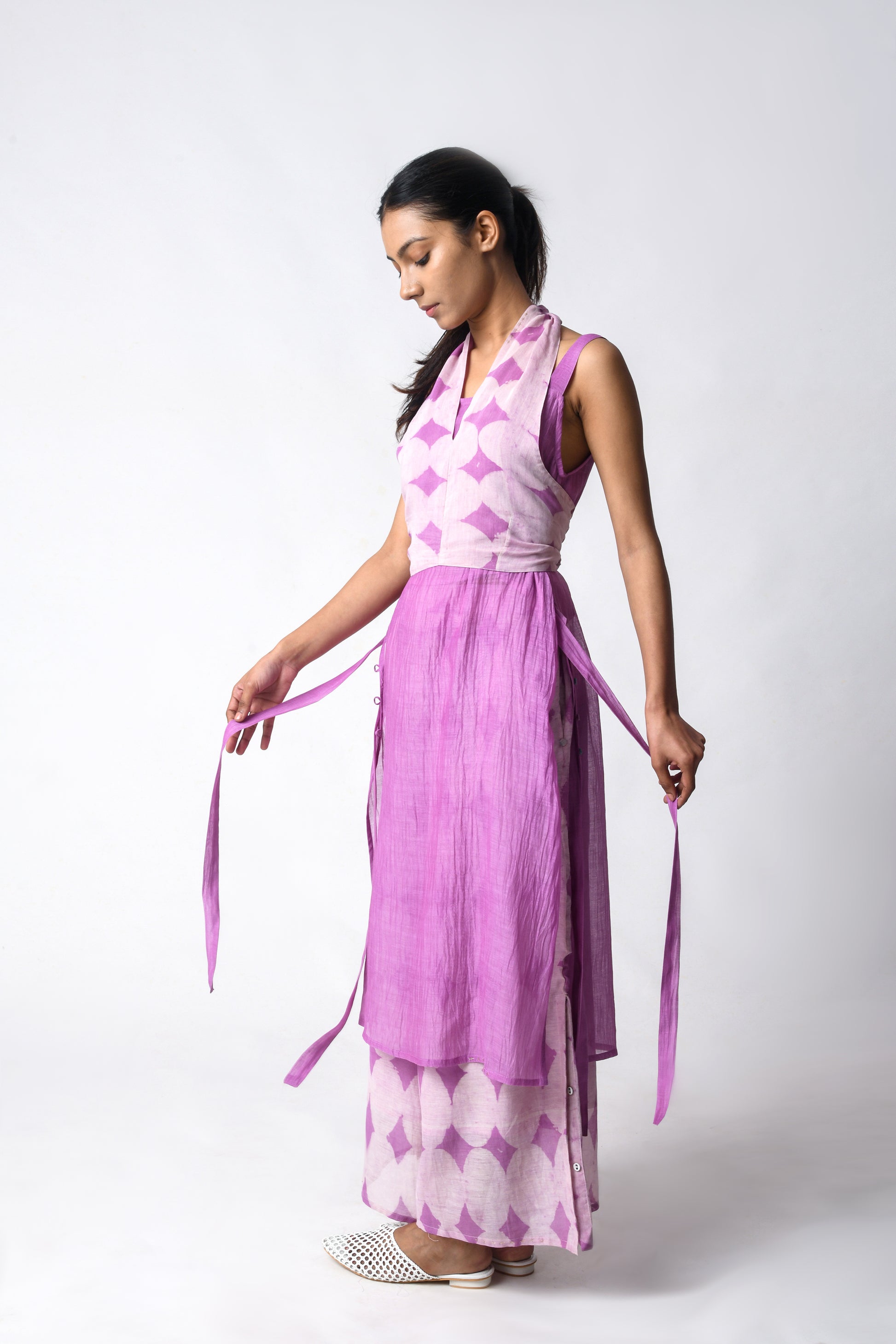 TIE-WRAP PLUM CO-ORD SET