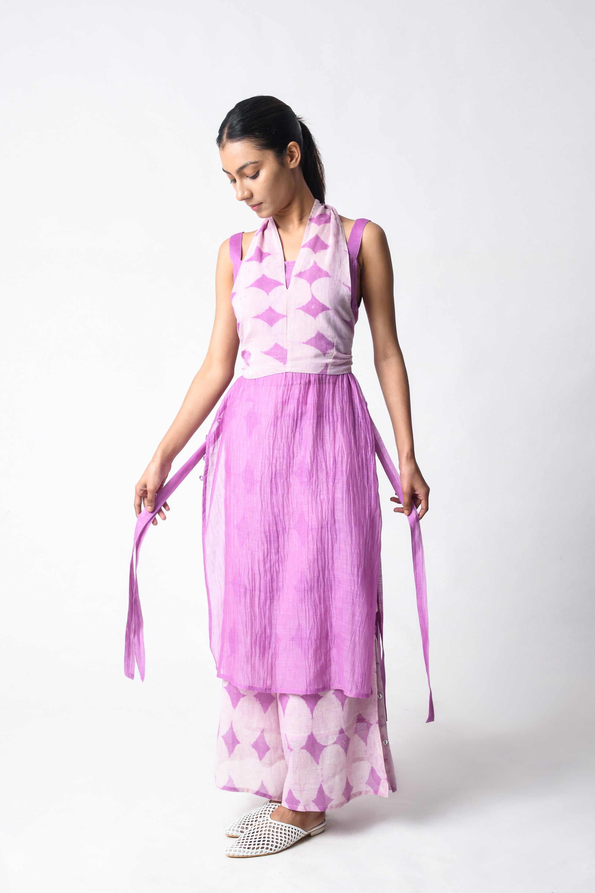 TIE-WRAP PLUM CO-ORD SET