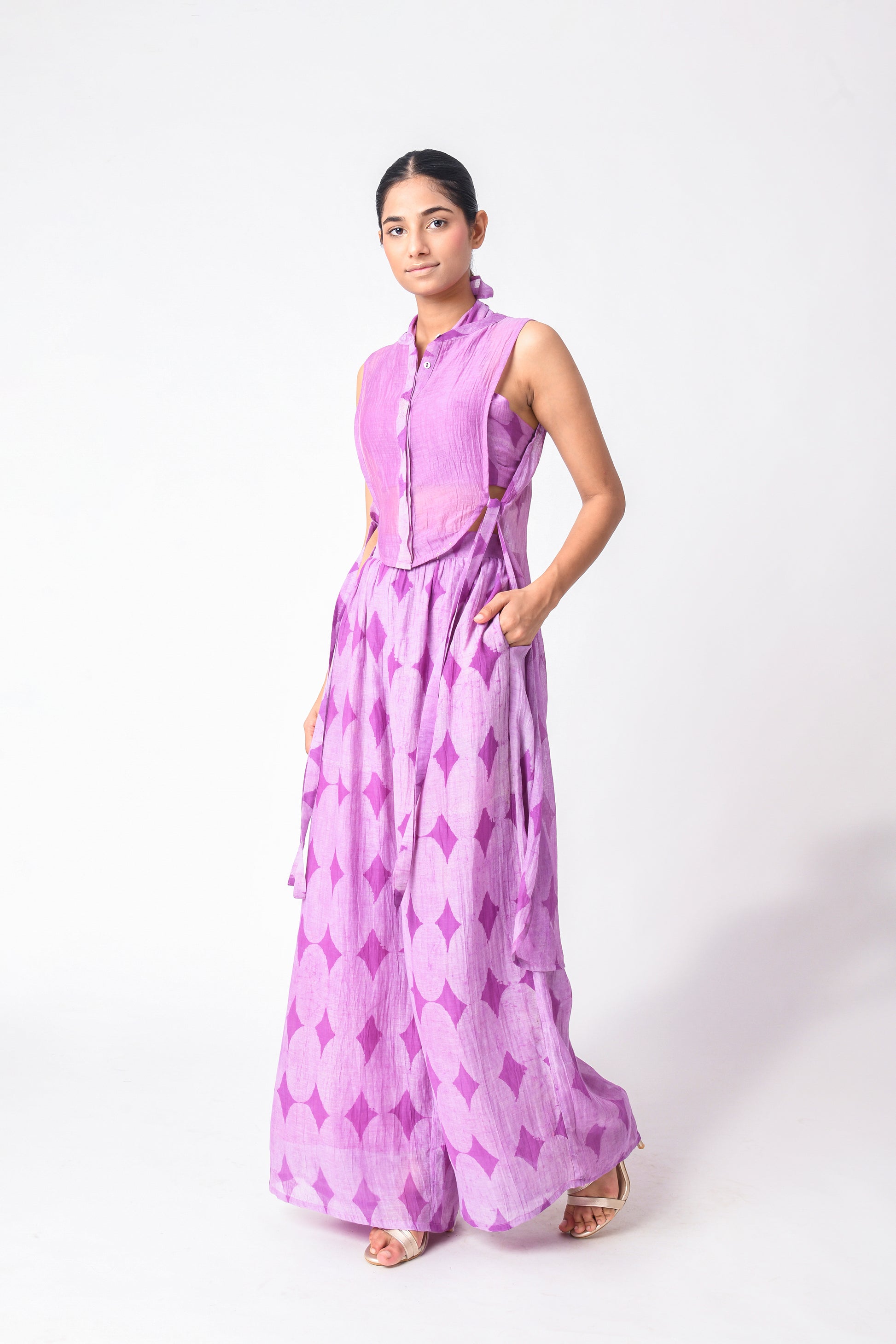 PLUM YOKE CO-ORD SET