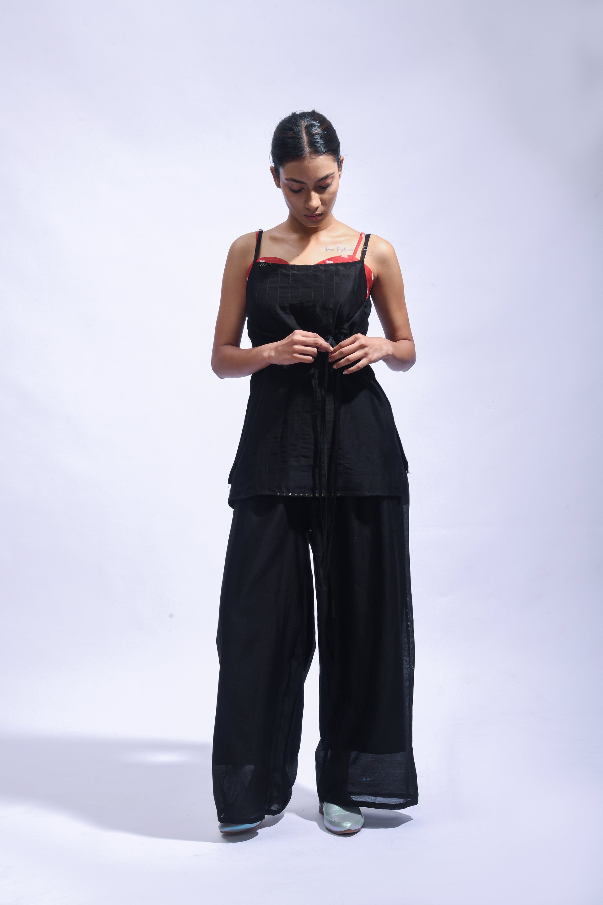 Strappy  Chanderi Set