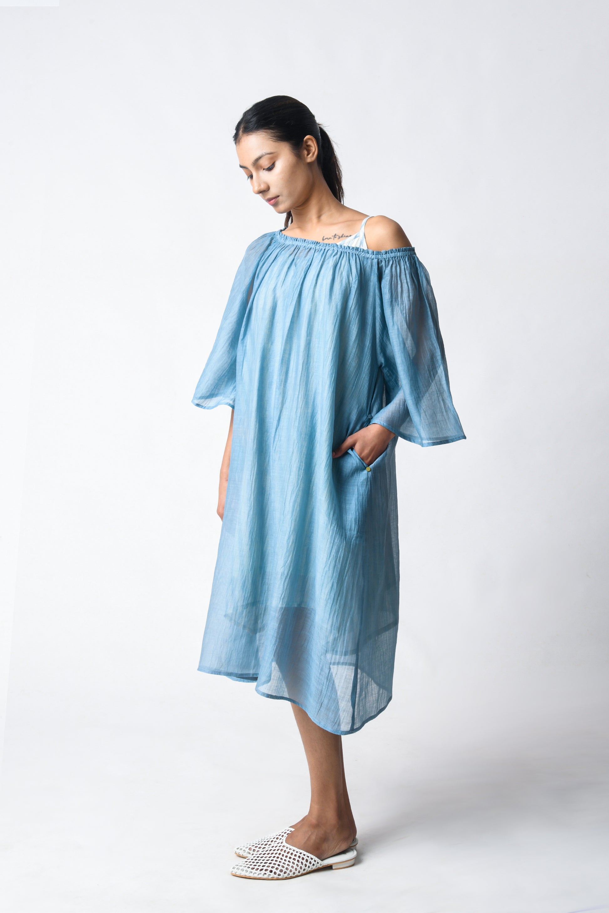 SKY OFF-SHOULDER DRESS