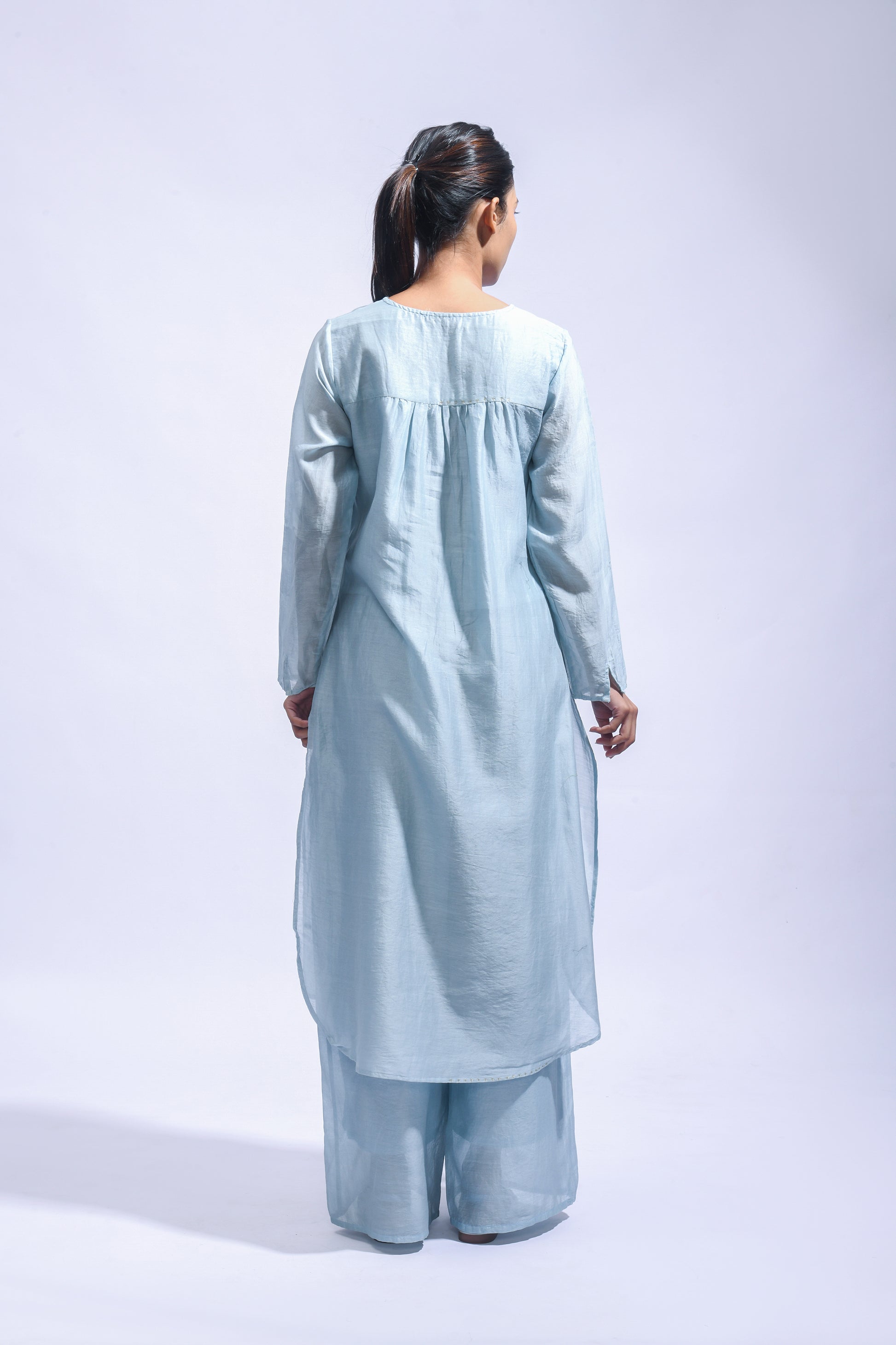 Powder Blue Silk Set