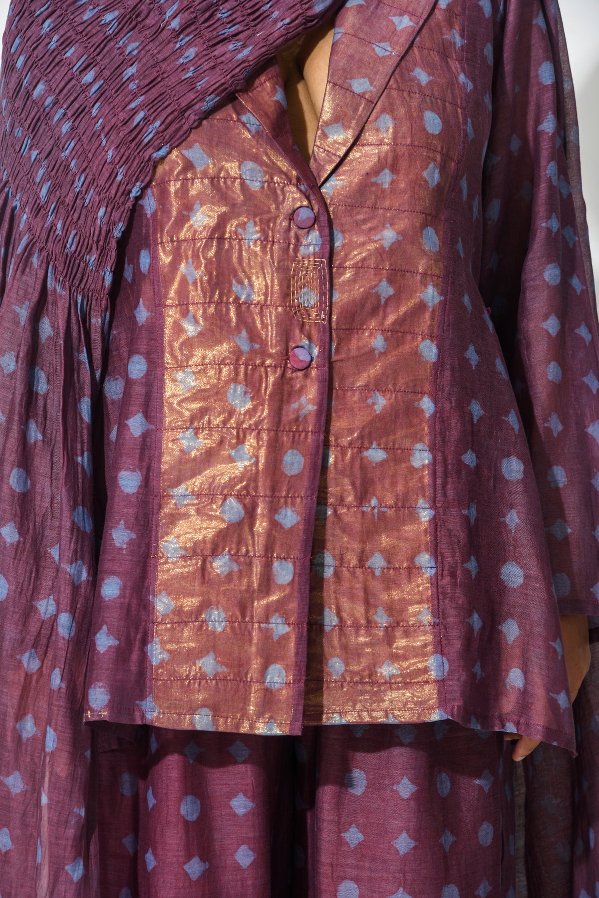 VINO SHEER BLAZER SET WITH DUPATTA
