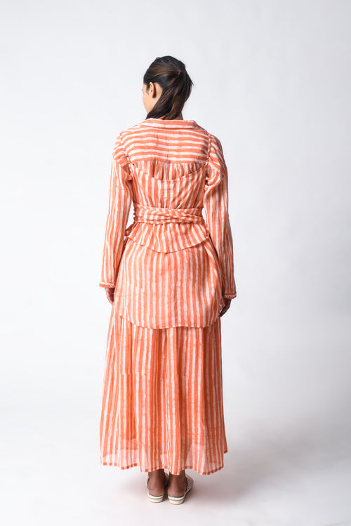 CAMI WRAP CORAL CO-ORD SET