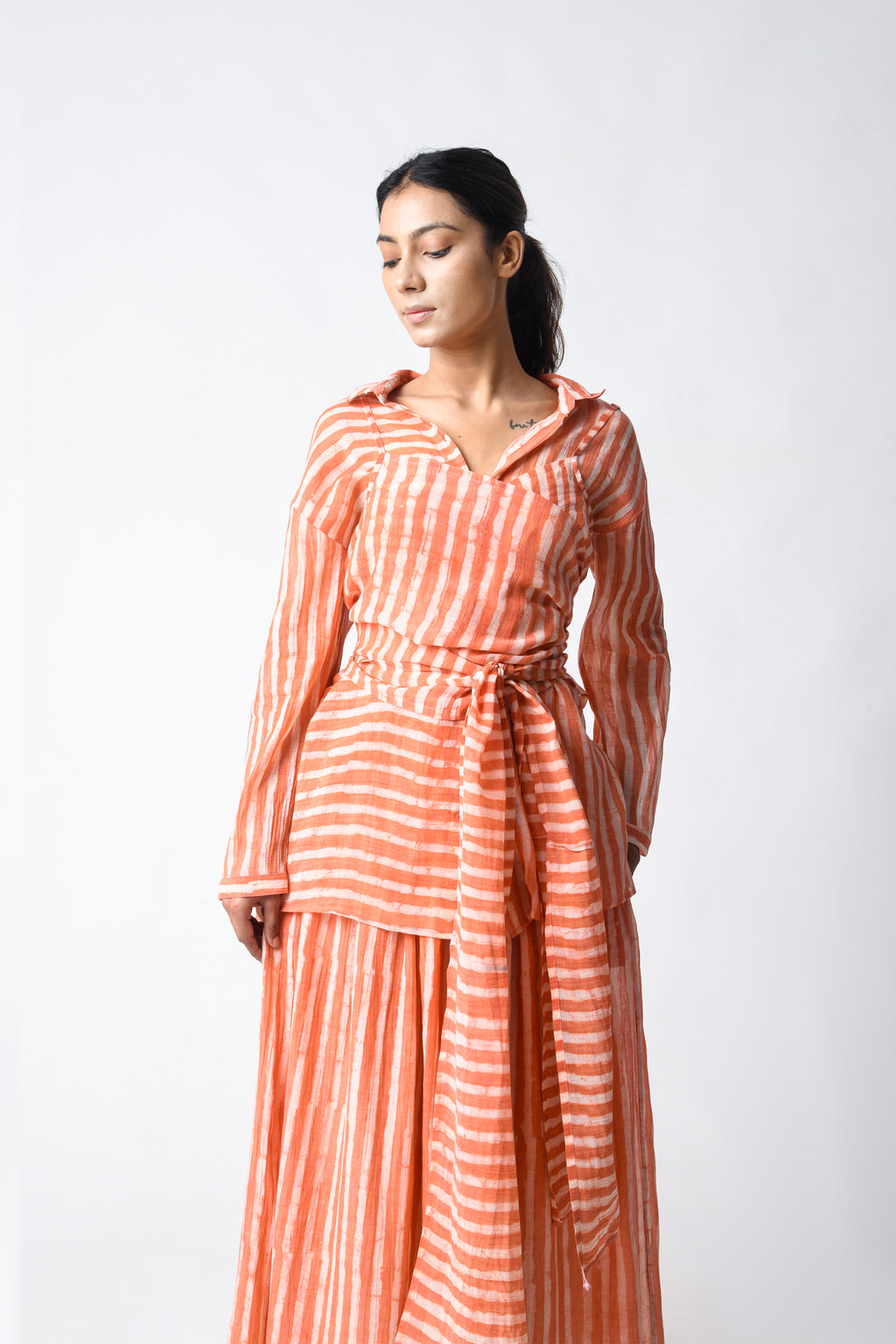 CAMI WRAP CORAL CO-ORD SET