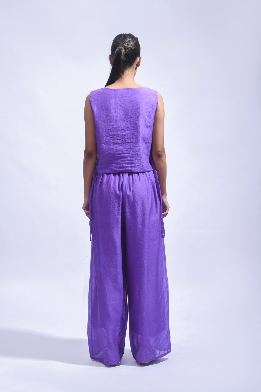 Violet Cross Silk Set