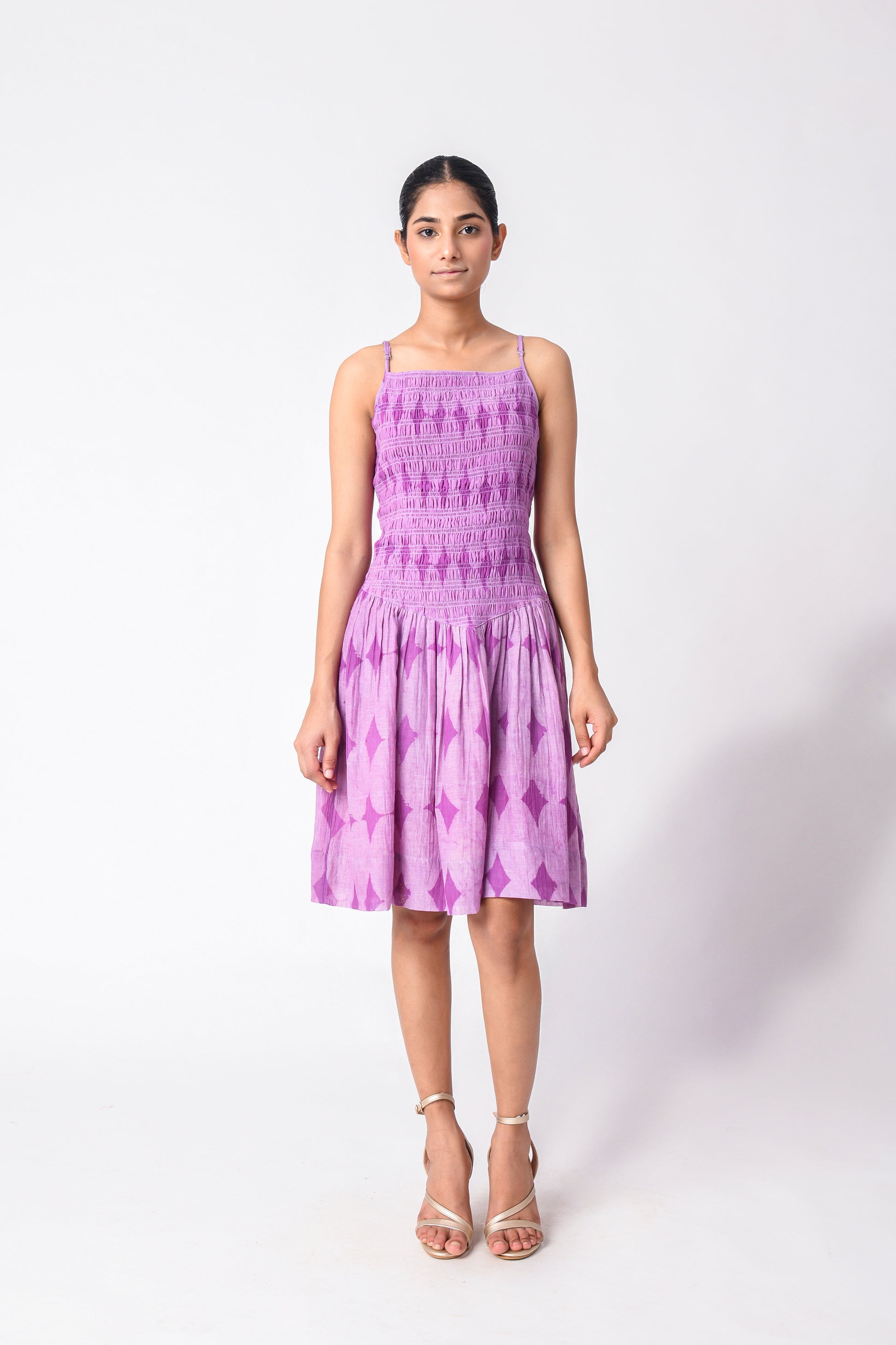 SMOCKY PLUM DRESS