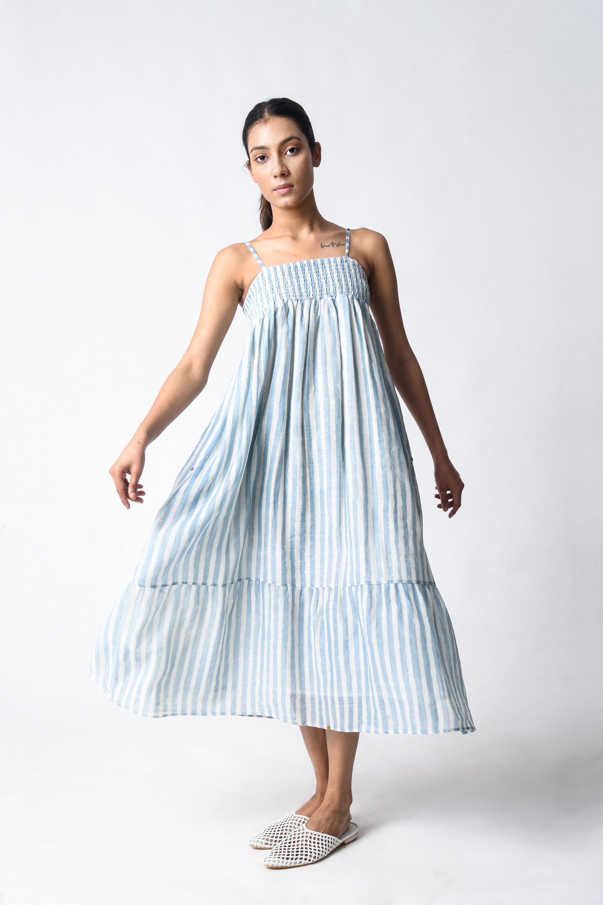STRAPPY SKY DRESS