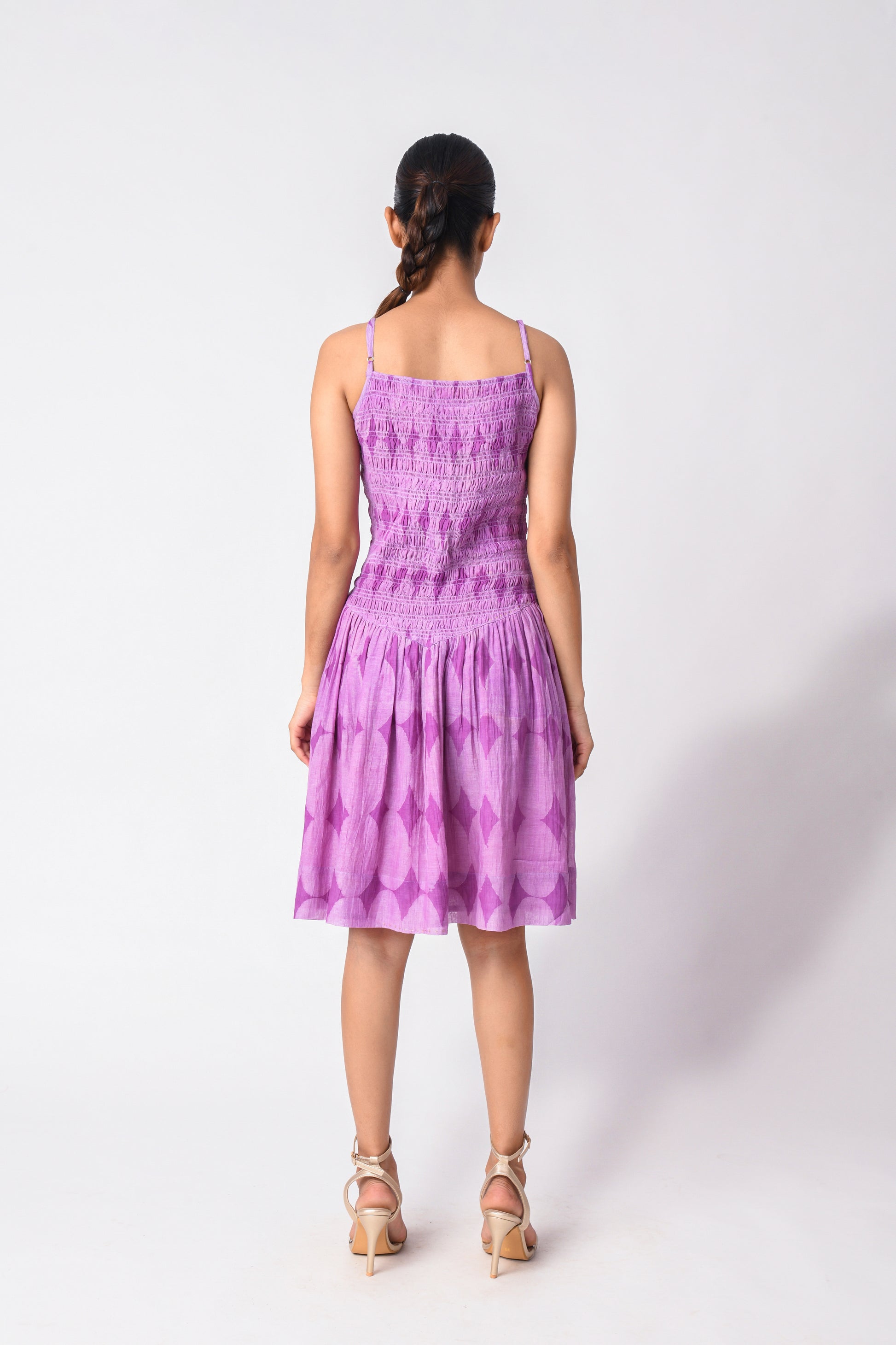 SMOCKY PLUM DRESS