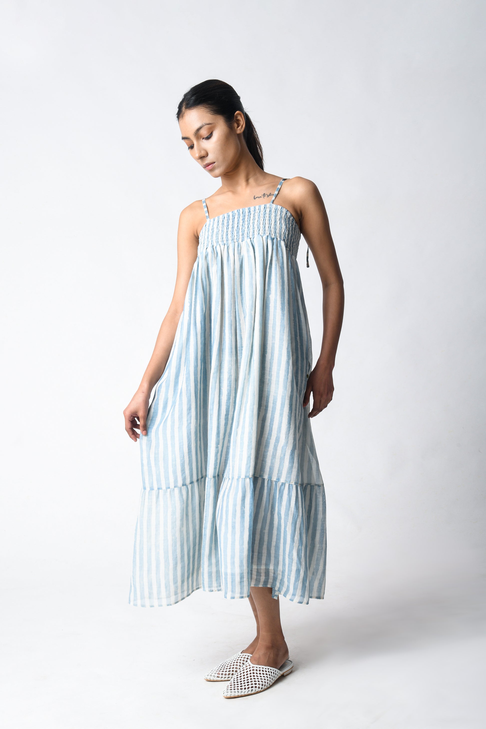 STRAPPY SKY DRESS