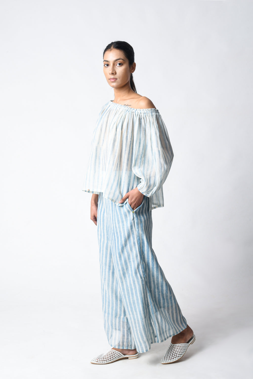SKY OFF-SHOULDER CO-ORD SET