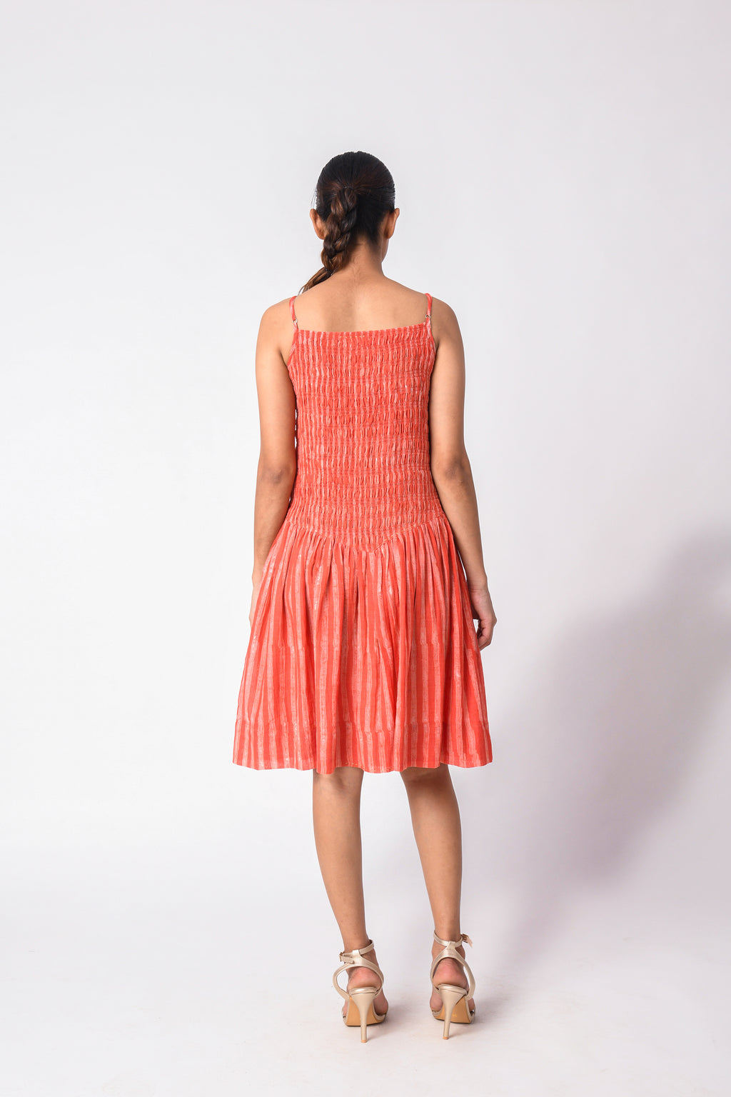 SMOCKY  CORAL DRESS