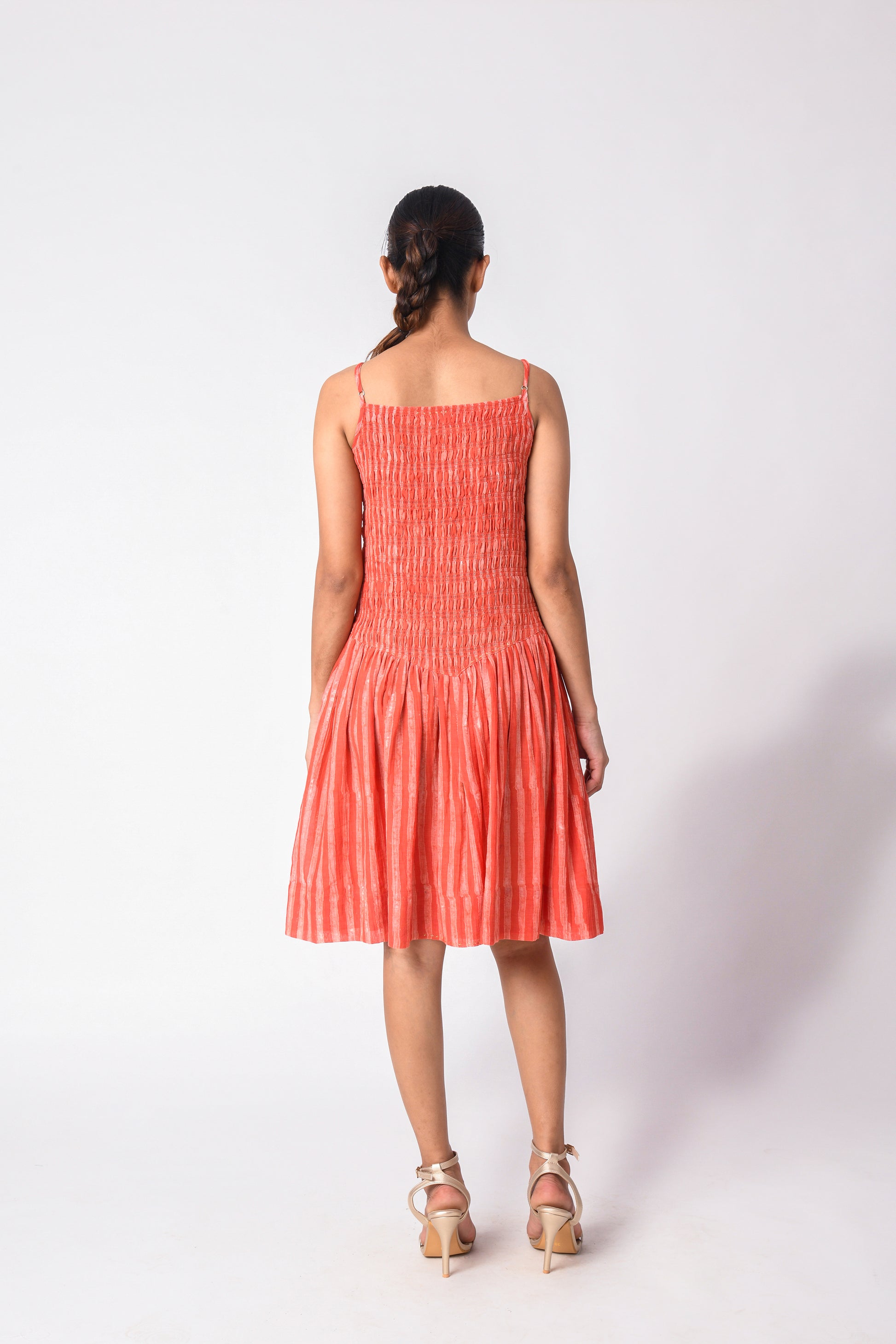 SMOCKY  CORAL DRESS