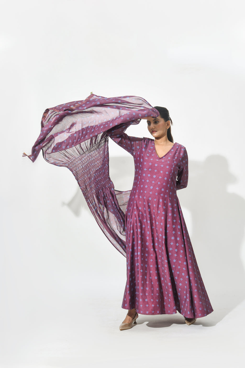 VINO ANARKALI DRESS WITH DUPATTA
