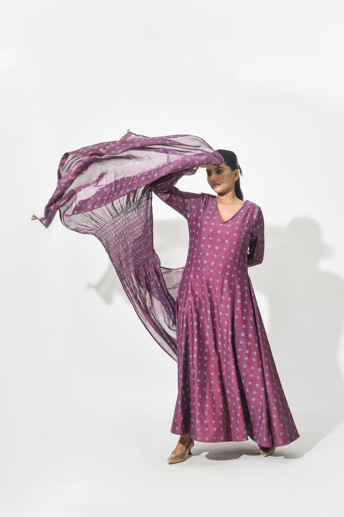 VINO ANARKALI DRESS WITH DUPATTA