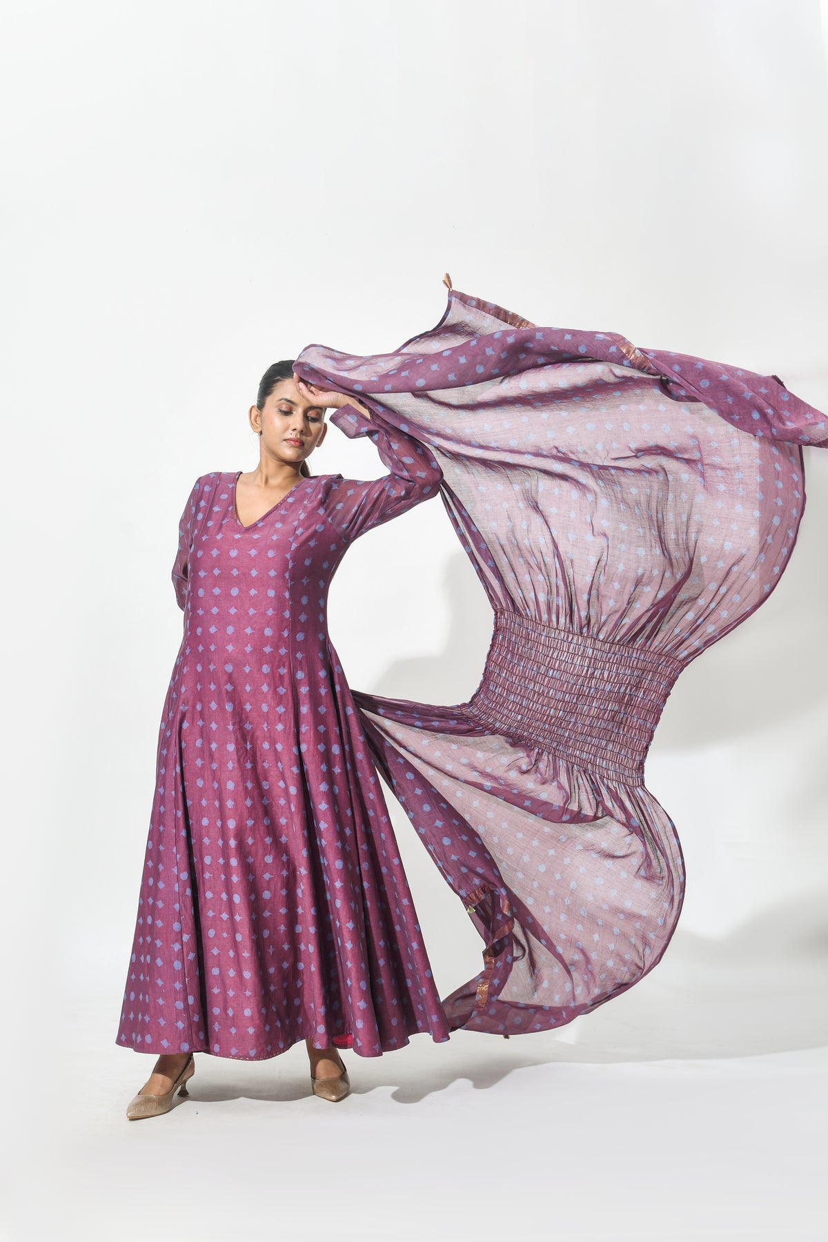 VINO ANARKALI DRESS WITH DUPATTA