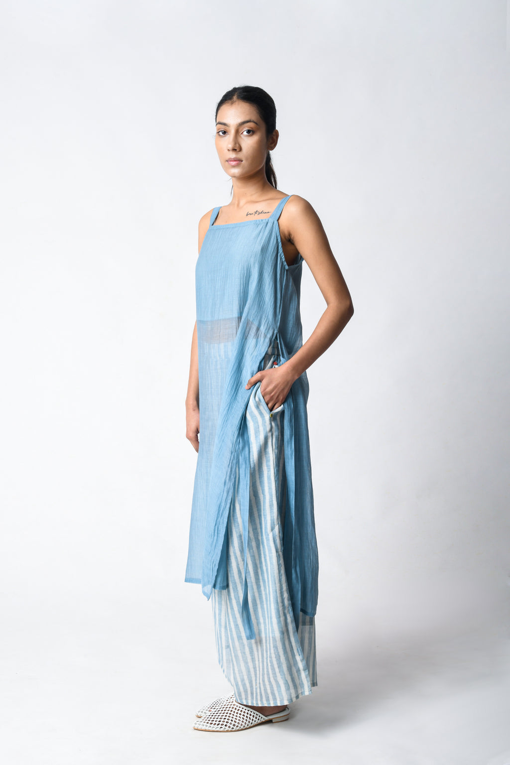 STRAP TUNIC SKY CO-ORD