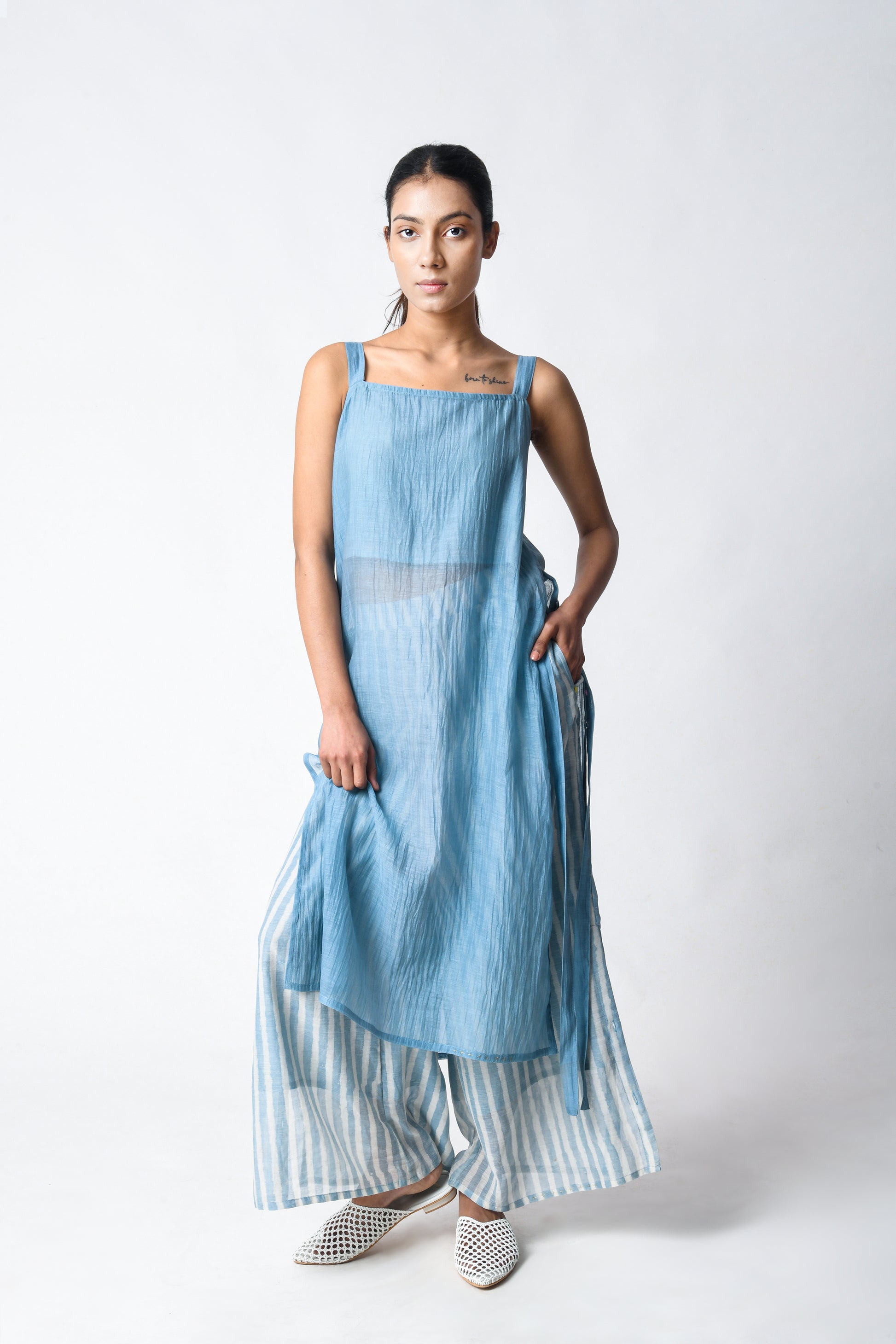 STRAP TUNIC SKY CO-ORD