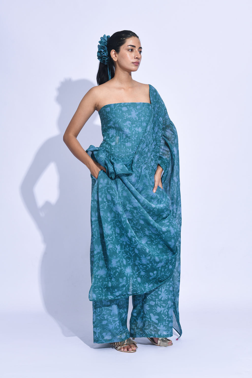 Dissected Drape-Teal
