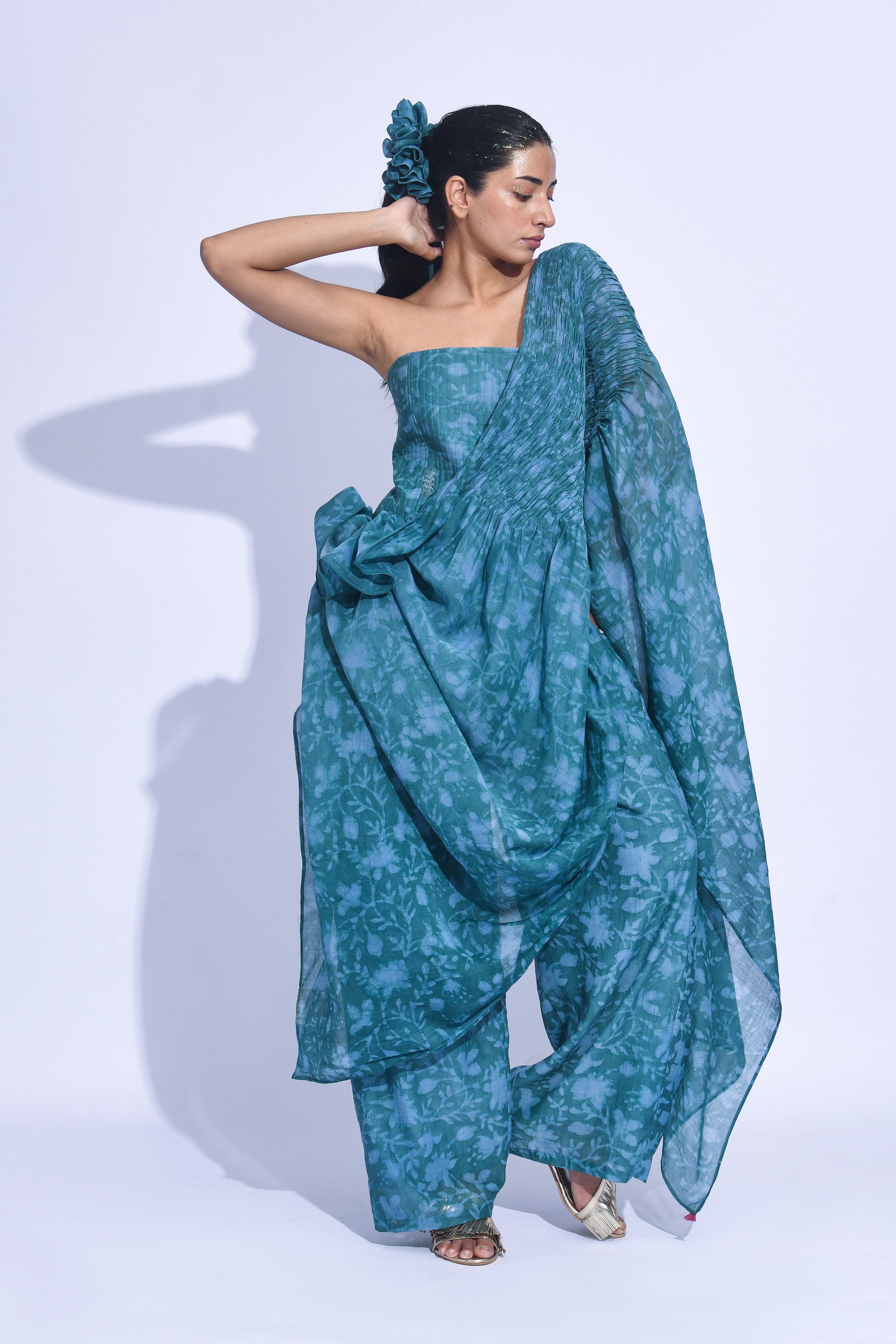 Dissected Drape-Teal
