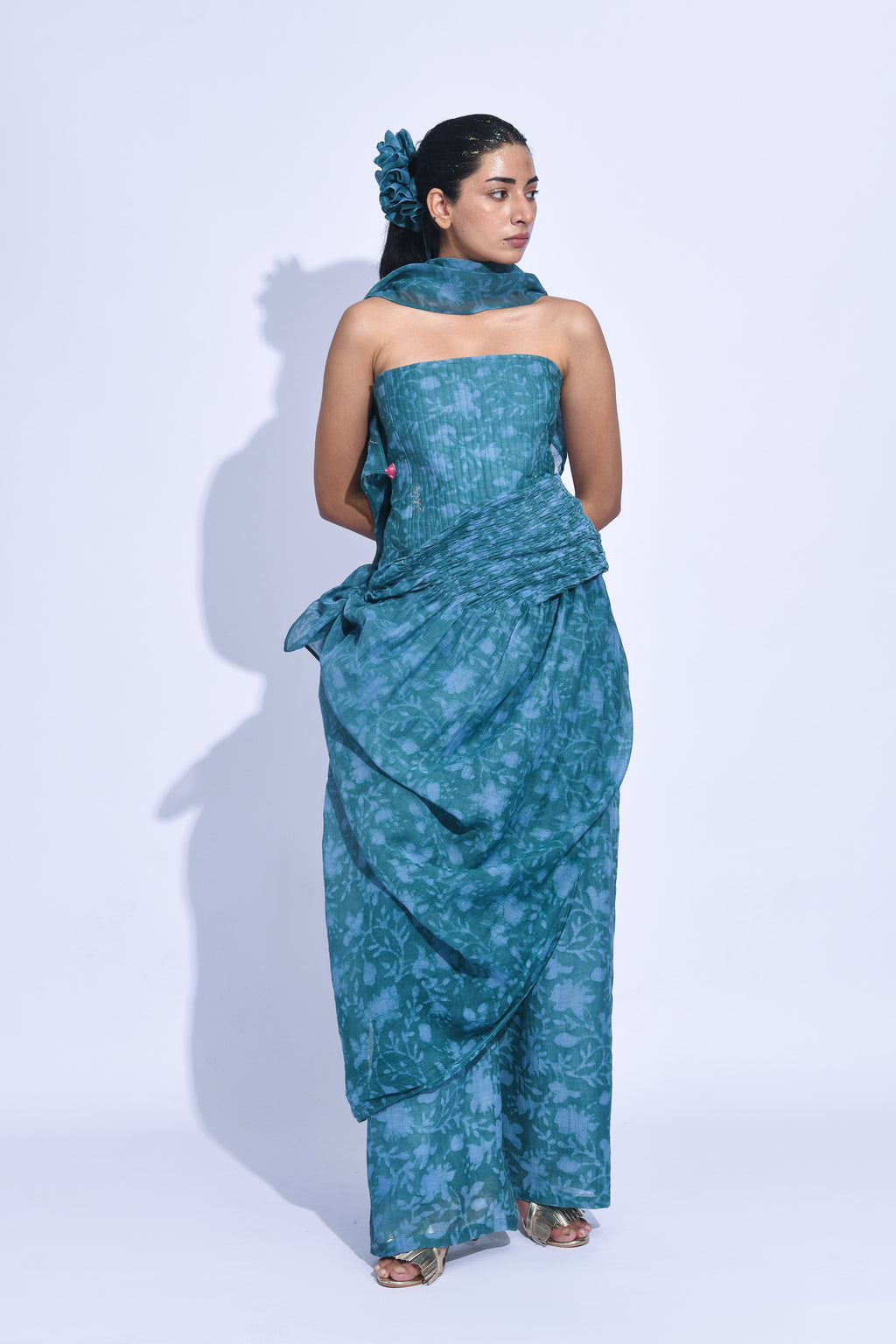 Dissected Drape-Teal