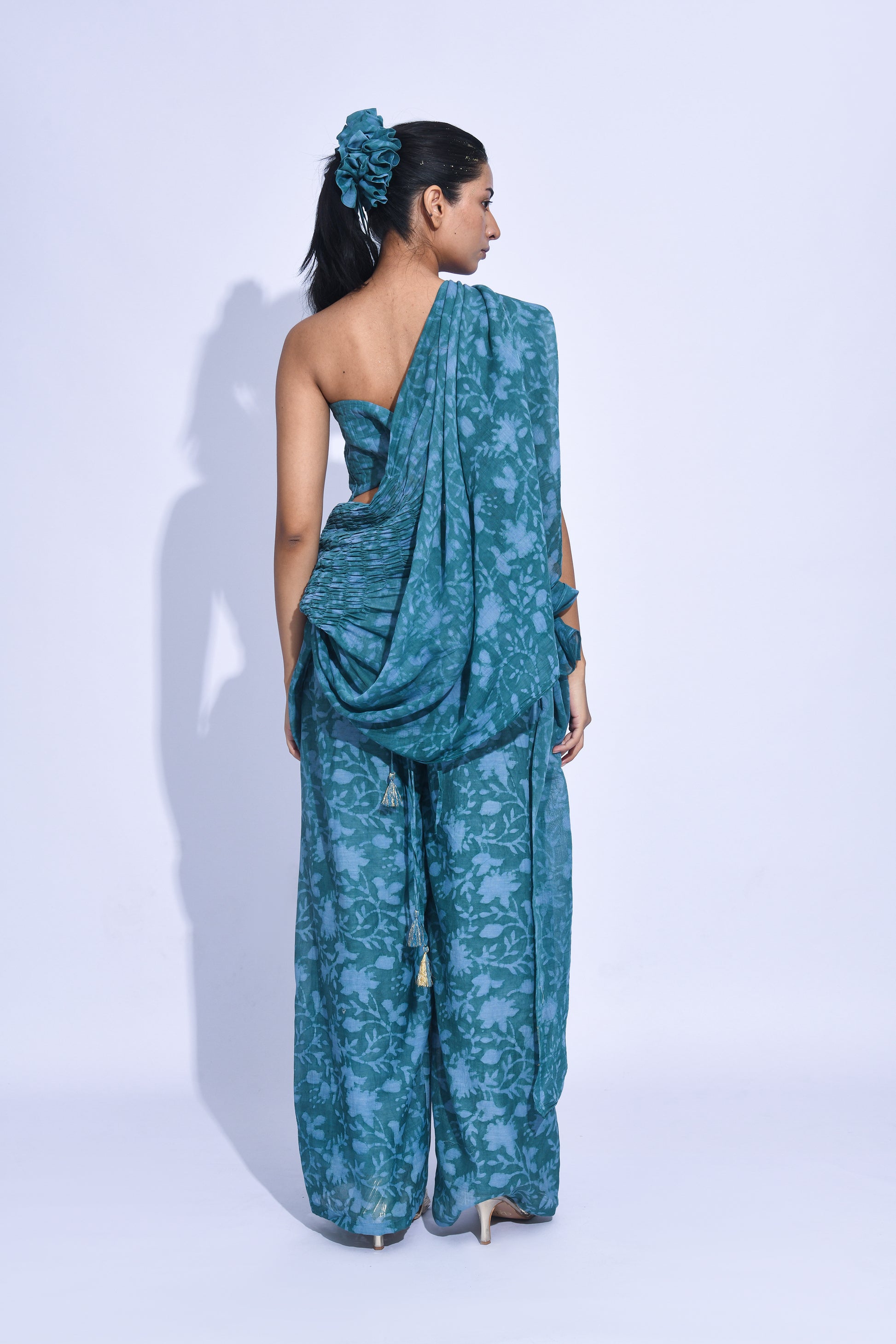Dissected Drape-Teal