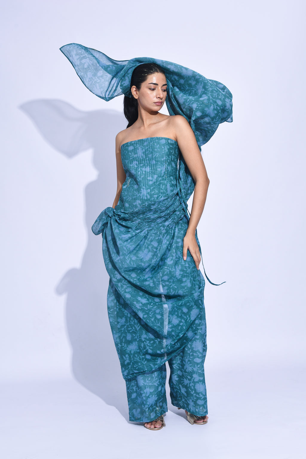 Dissected Drape-Teal