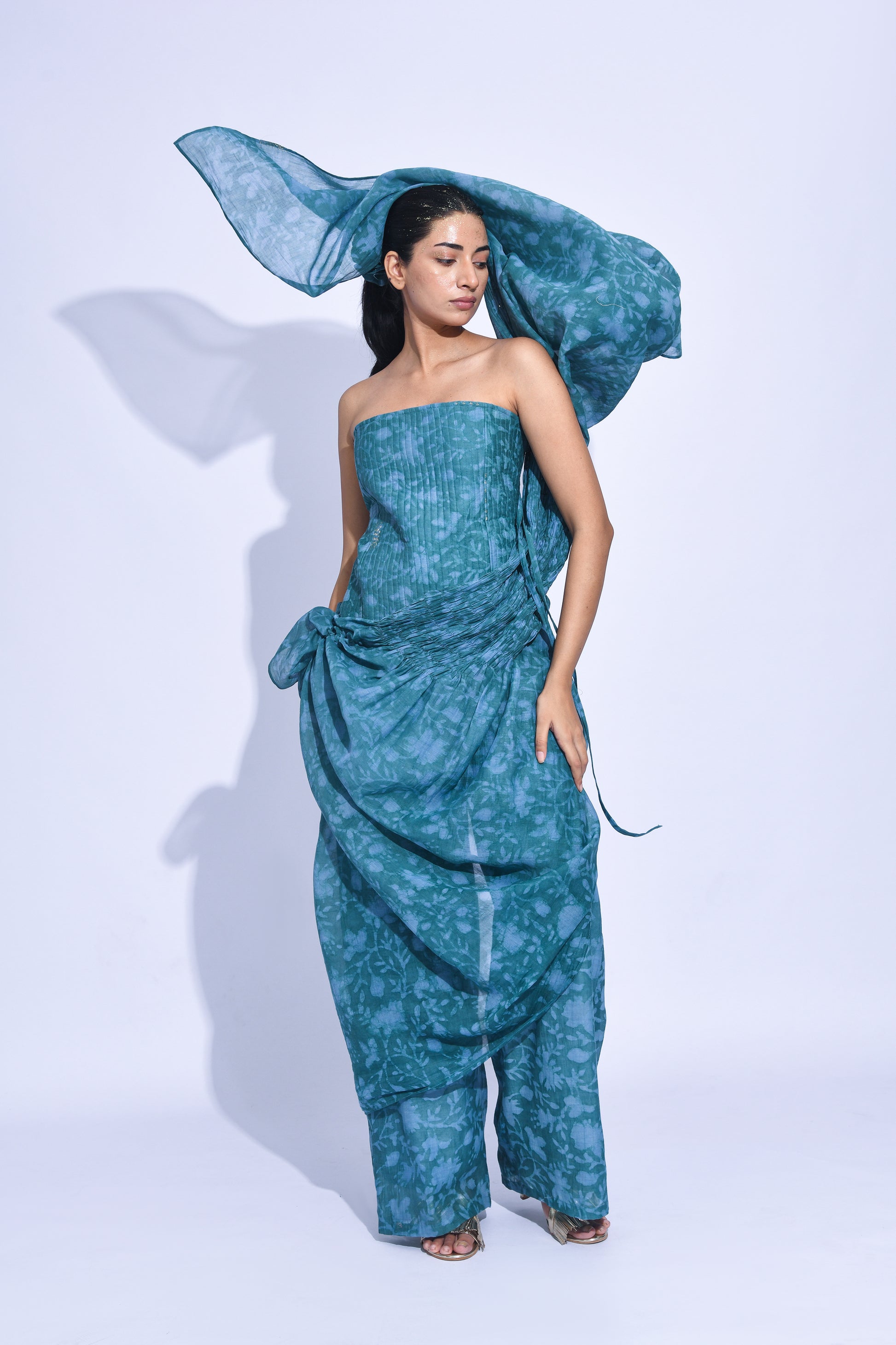 Dissected Drape-Teal