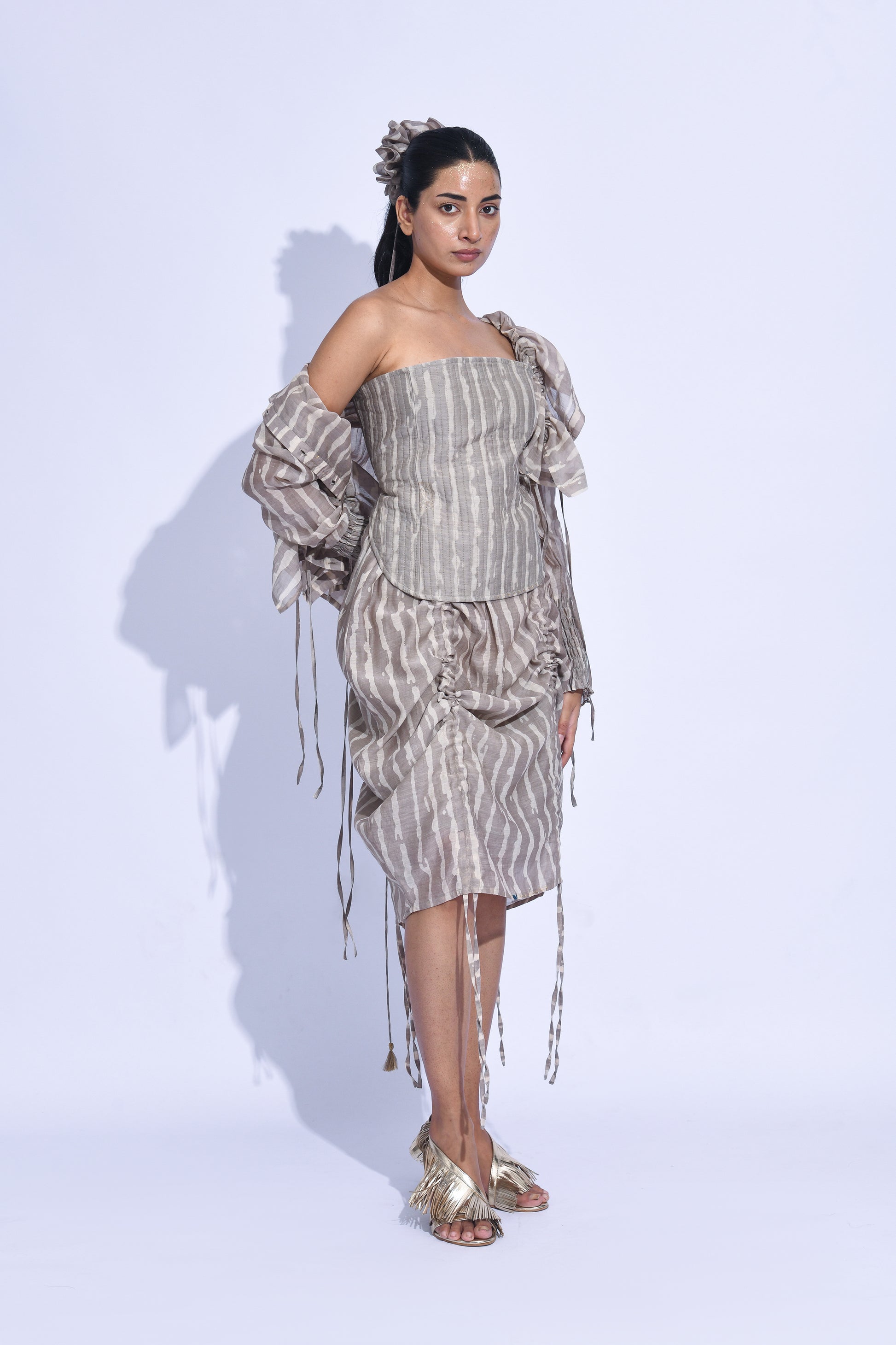 Ash Shima Ruched Corset Set