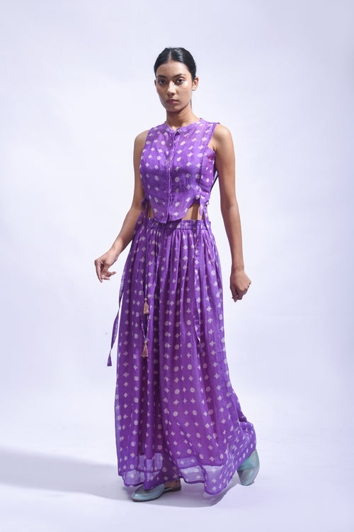 Amethyst Cross Silk Set