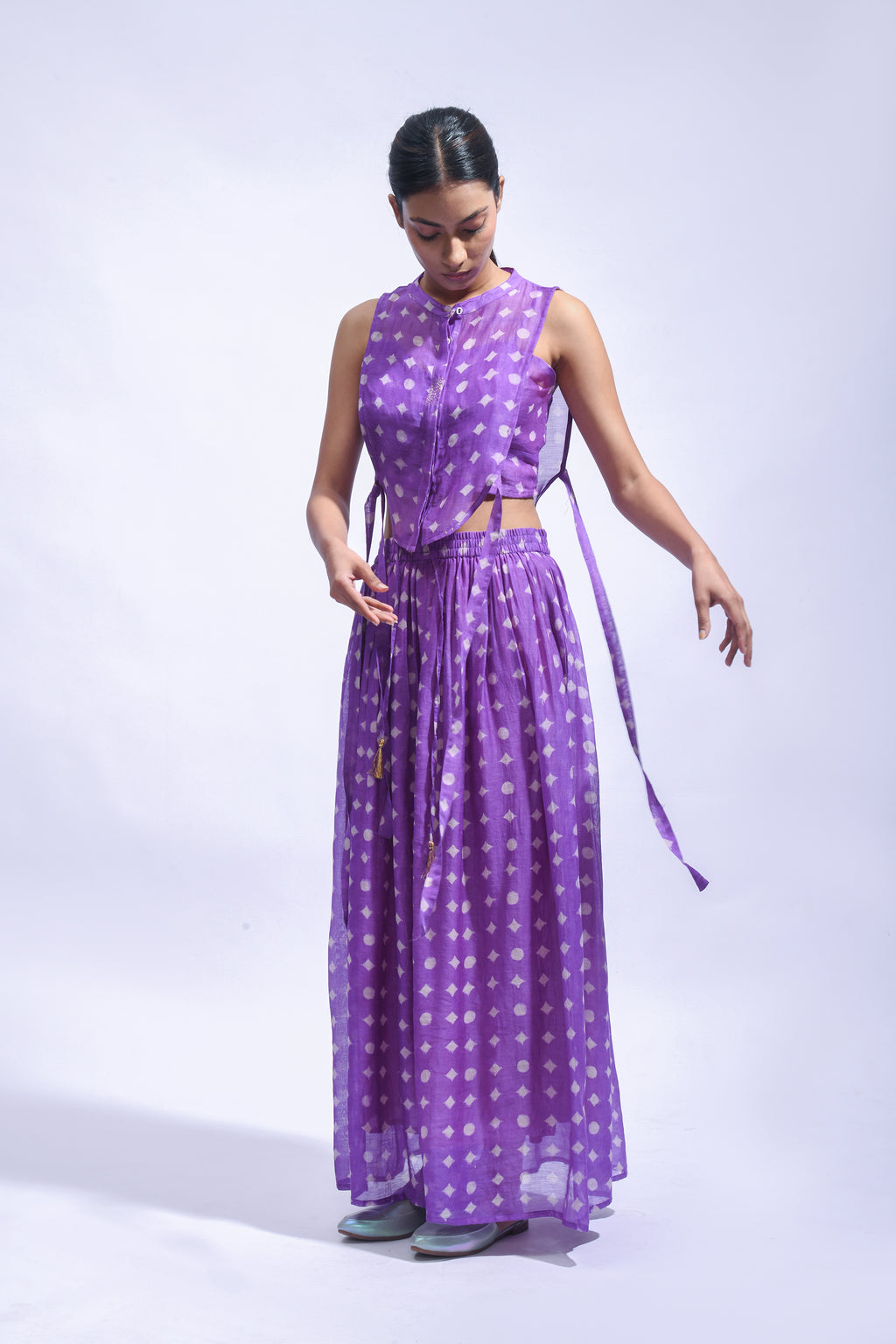 Amethyst Cross Silk Set