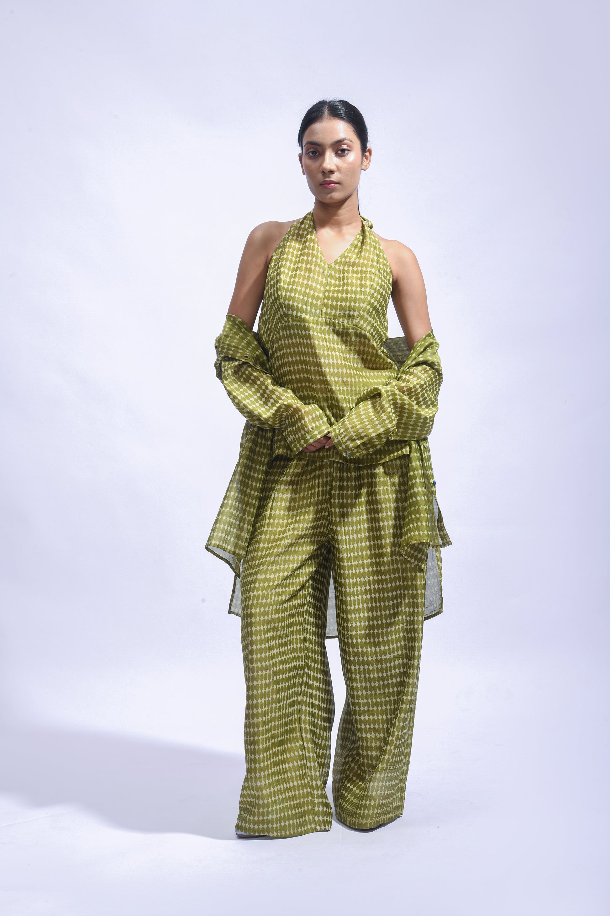 Mud Block Silk Co-ord Set