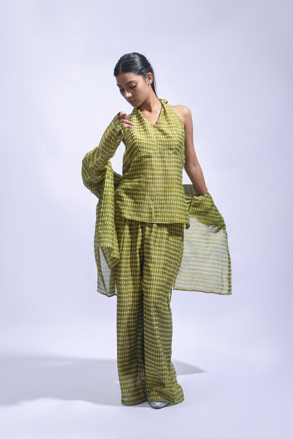 Mud Block Silk Co-ord Set