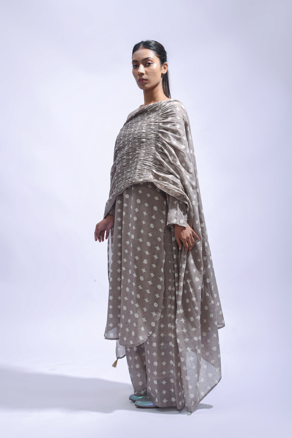 Mud Block Cotton Kurta Set-Kasis