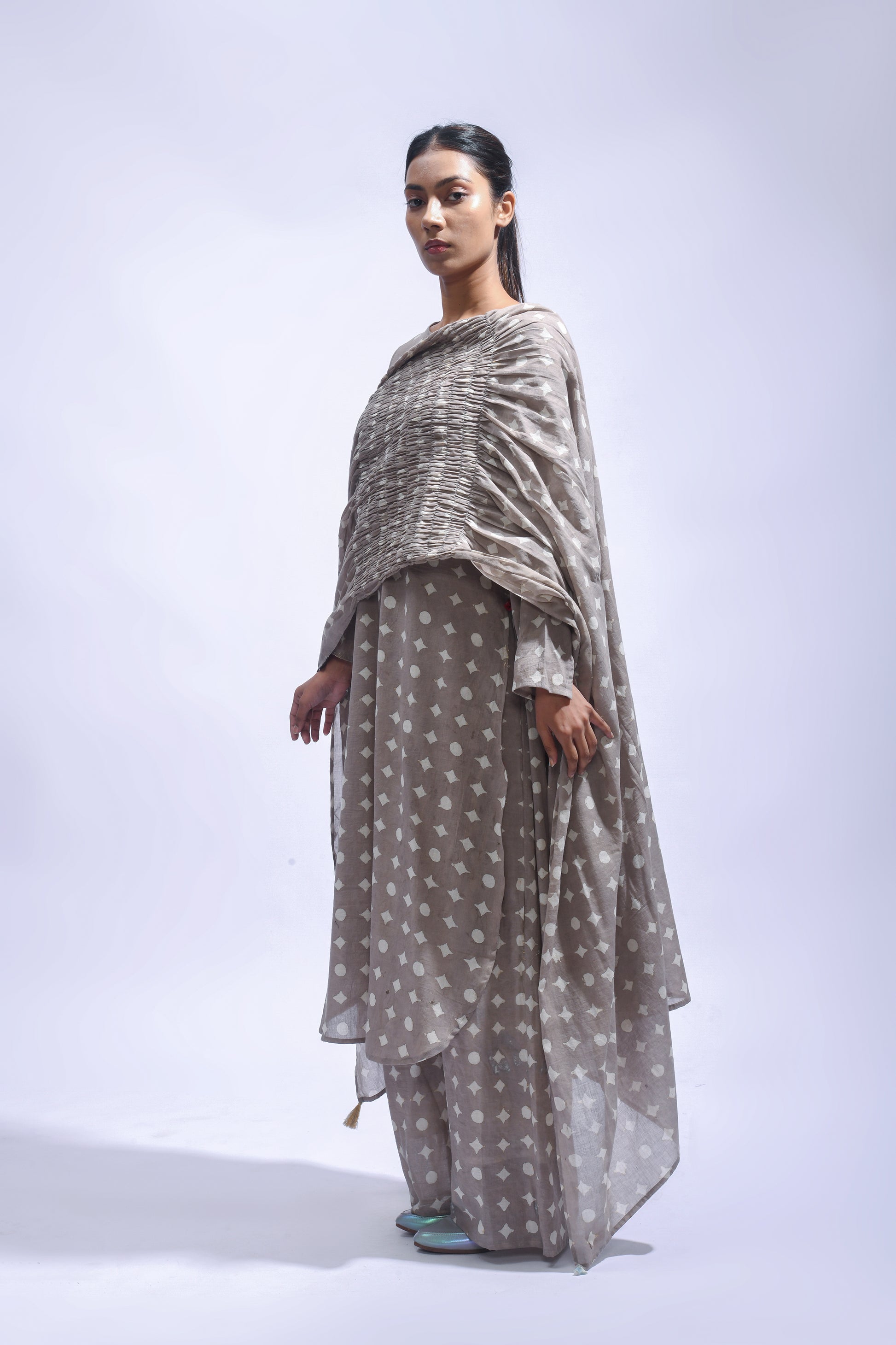 Mud Block Cotton Kurta Set-Kasis