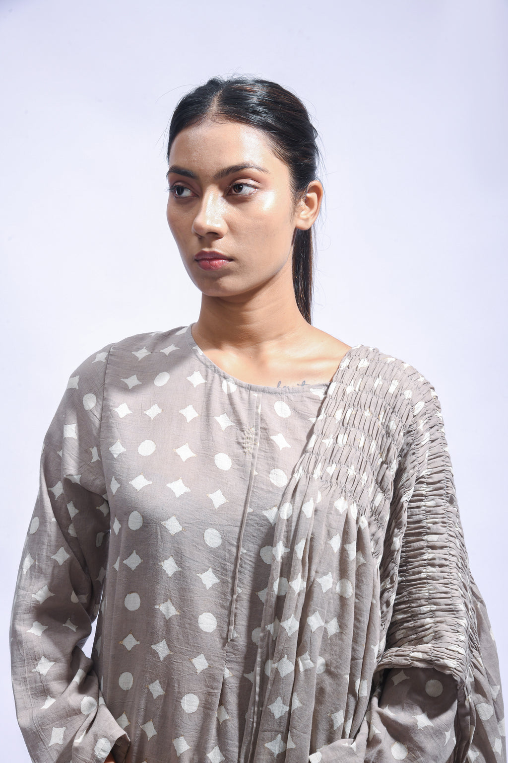 Mud Block Cotton Kurta Set-Kasis