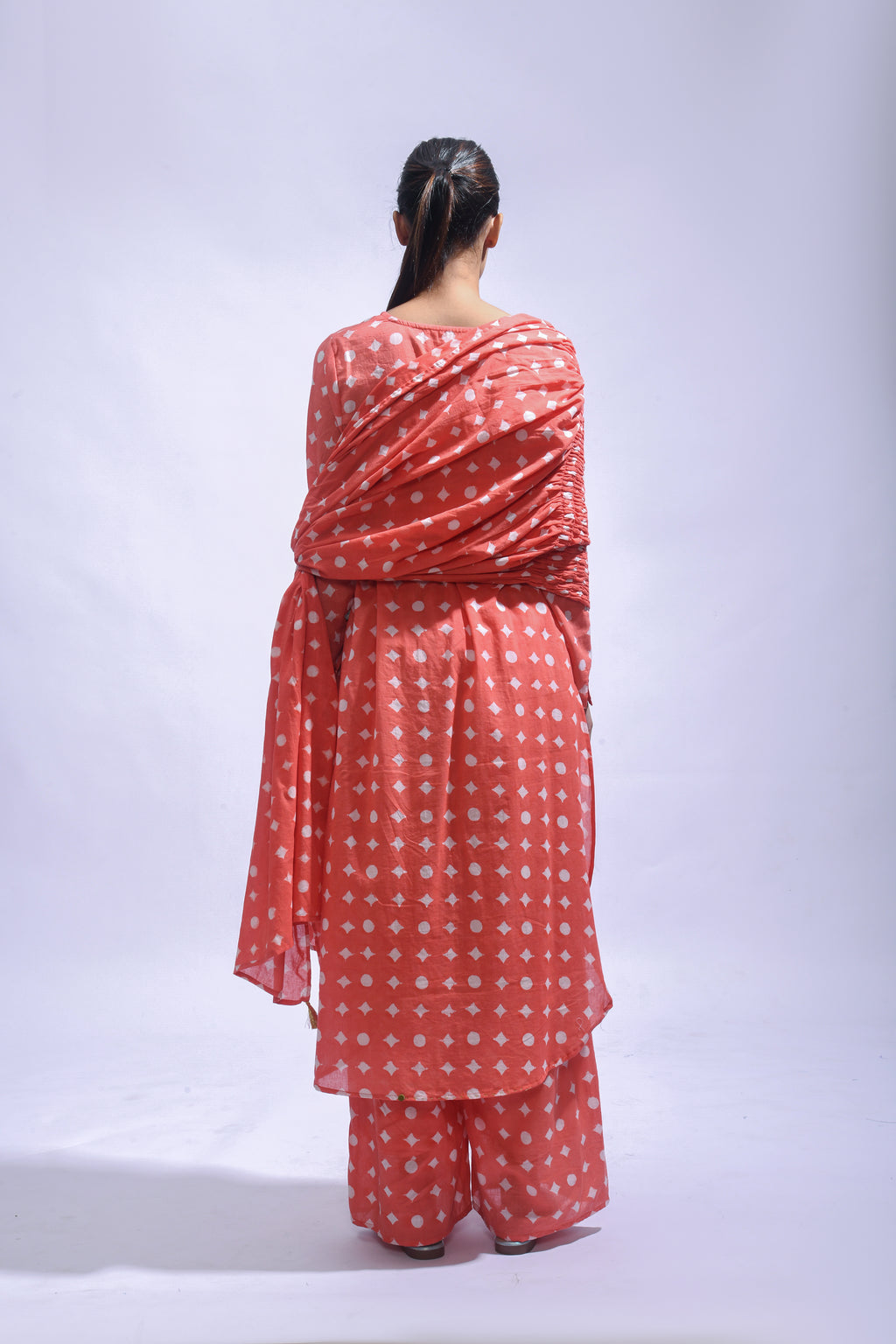 Blush Mud Block Cotton Kurta Set-Kasis