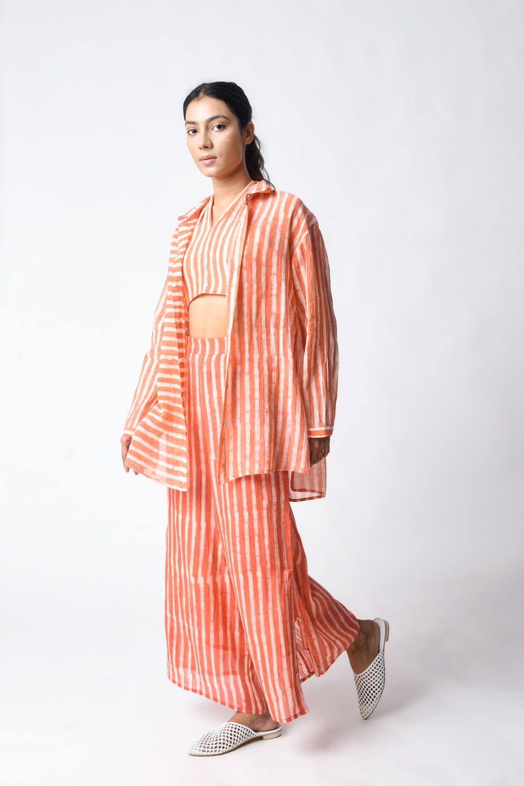 CORAL SHIRT CORD SET